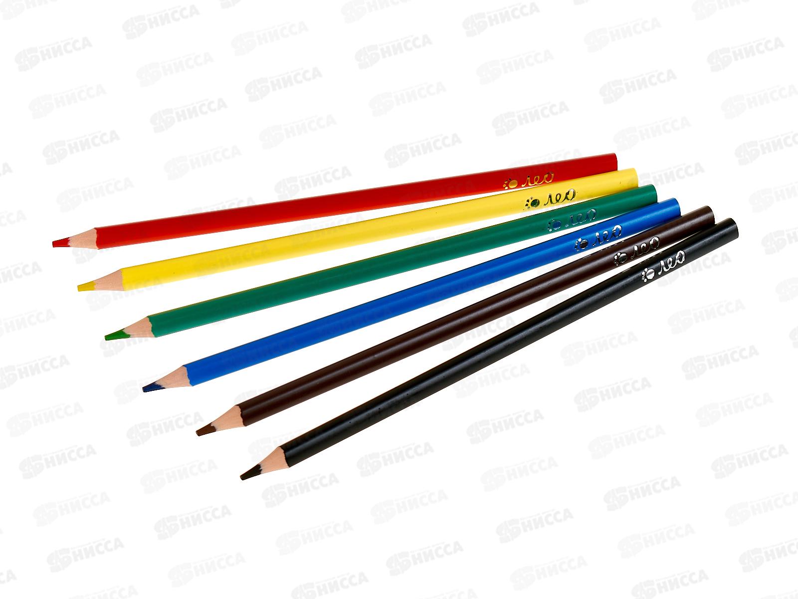 Карандаши  6цв ЛЕО &quotИграй&quot пластиковые, трехгранные, LPPCP-06  *24