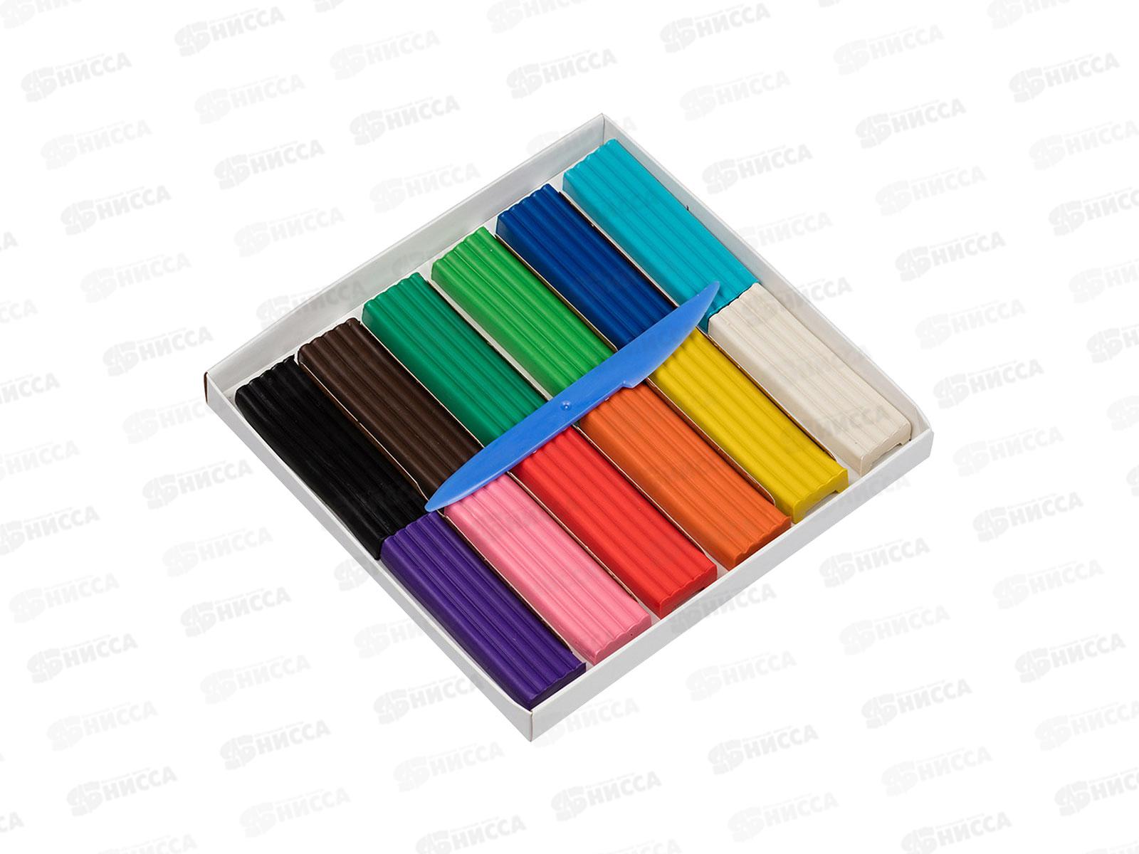 Пластилин 12цв  240г &quotЛео&quot Учись, к/у,  LNMC-0112 *24