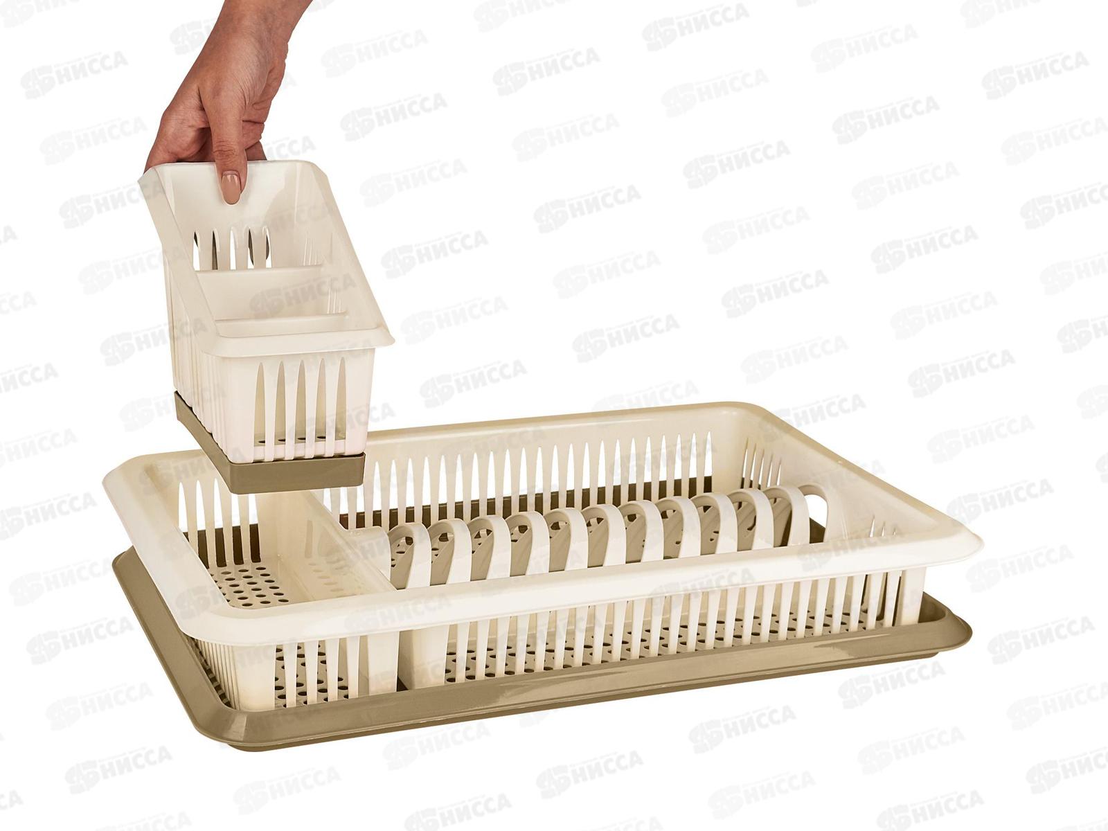 Сушилка д/посуды с поддоном &quotPlast Team&quot шок мокко РТ156212015