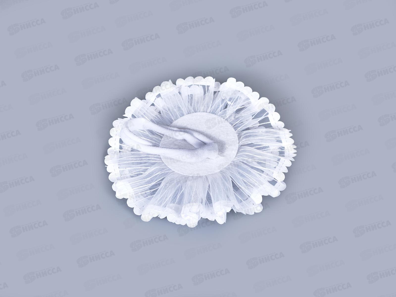 Бант д/волос &quotПринцессы&quot на резинке белый 10,5см 10048218