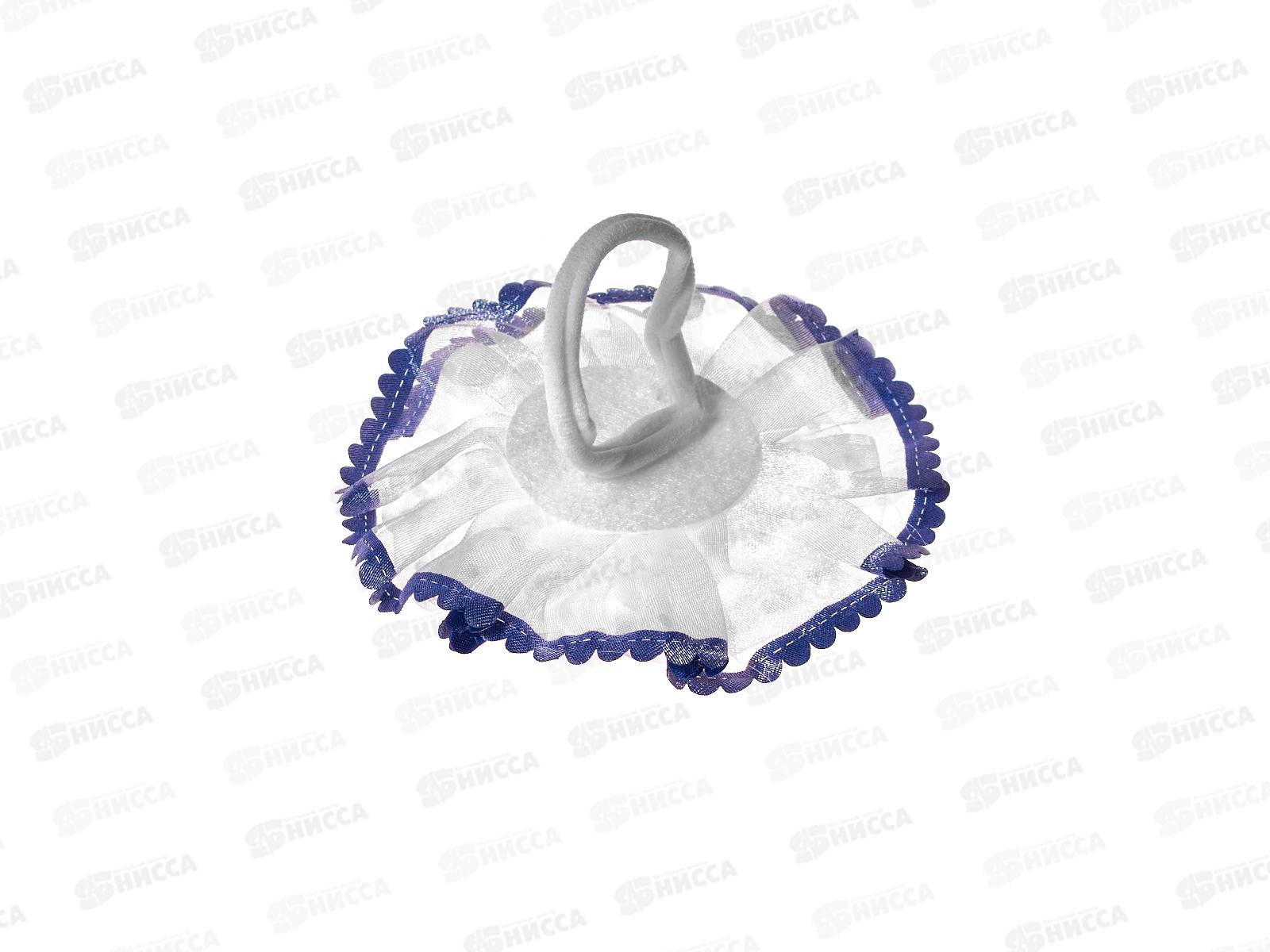 Бант д/волос &quotПринцессы&quot на резинке 11см белый 10048219