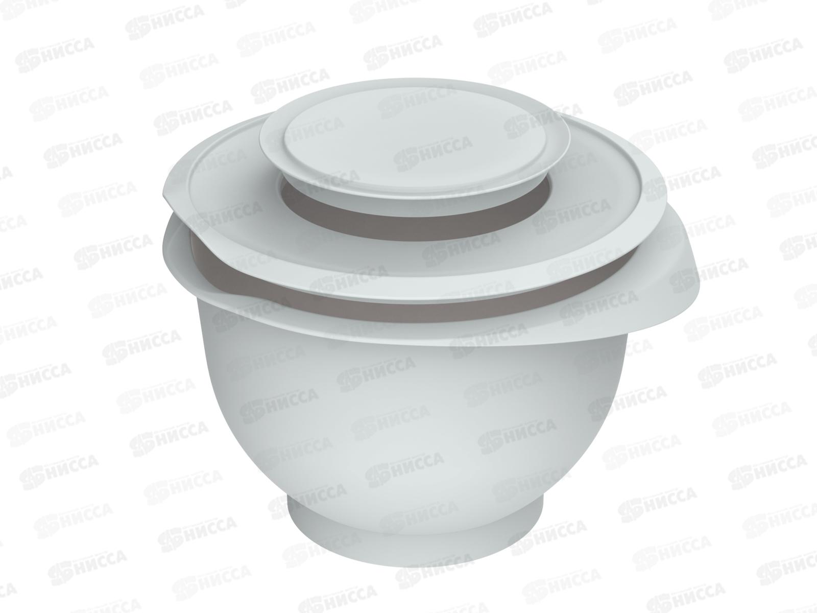 Миска для взбивания с крышкой &quotКулинар&quot 2,1л (серый) АП 1056  *45