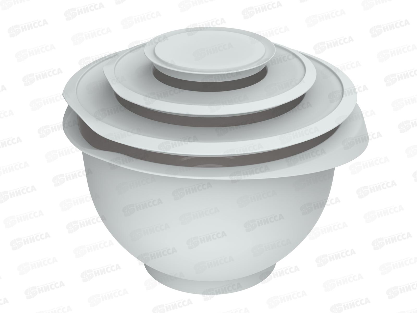 Миска для взбивания с крышкой &quotКулинар&quot 5,3л (серый) АП 1058  *36