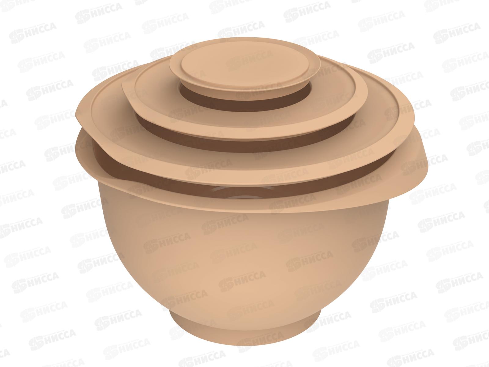 Миска для взбивания с крышкой &quotКулинар&quot 5,3л (какао) АП 1059  *36