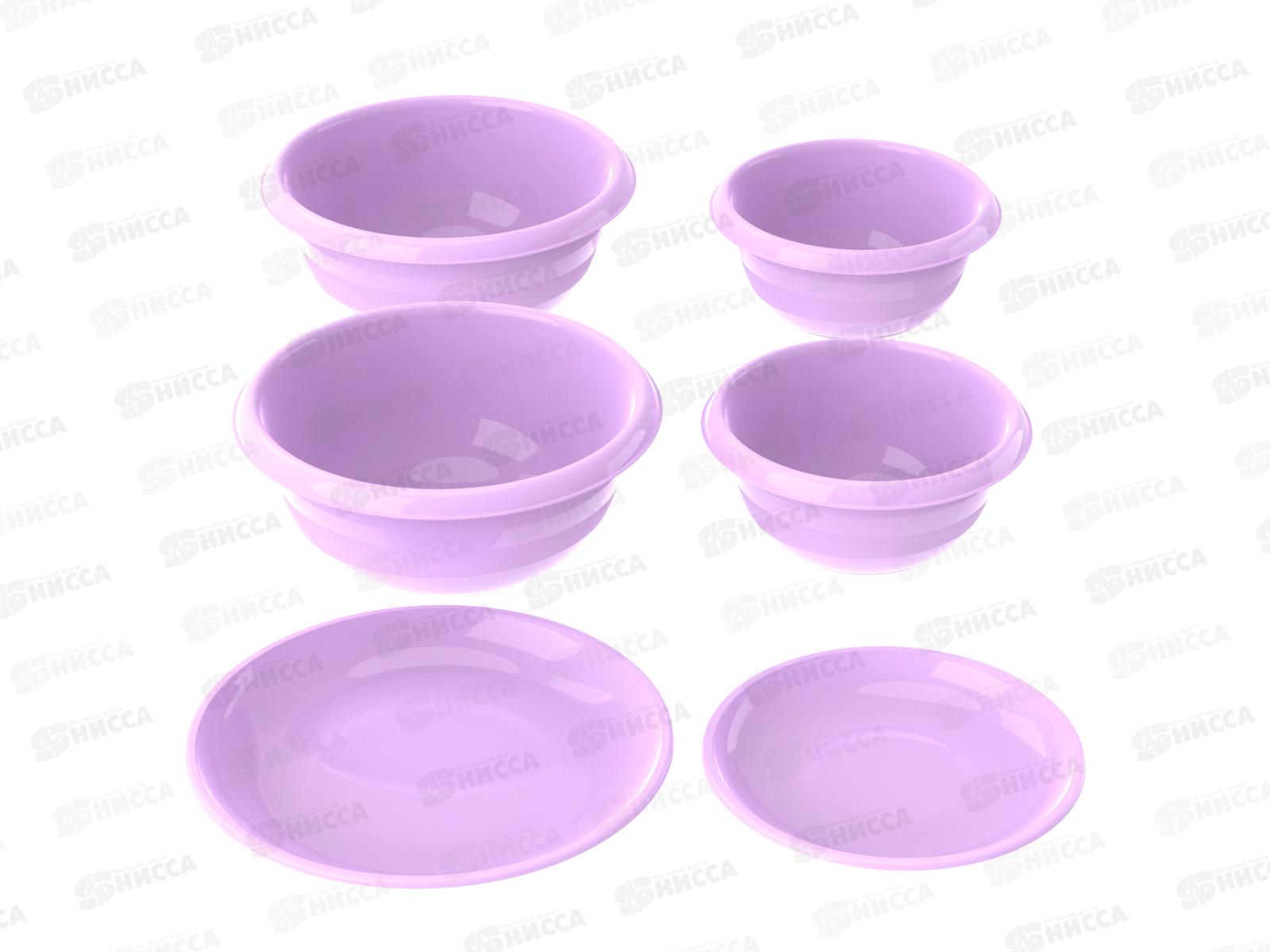 Набор мисок с тарелками-крышками №3 (6 предметов), АП 192  *15