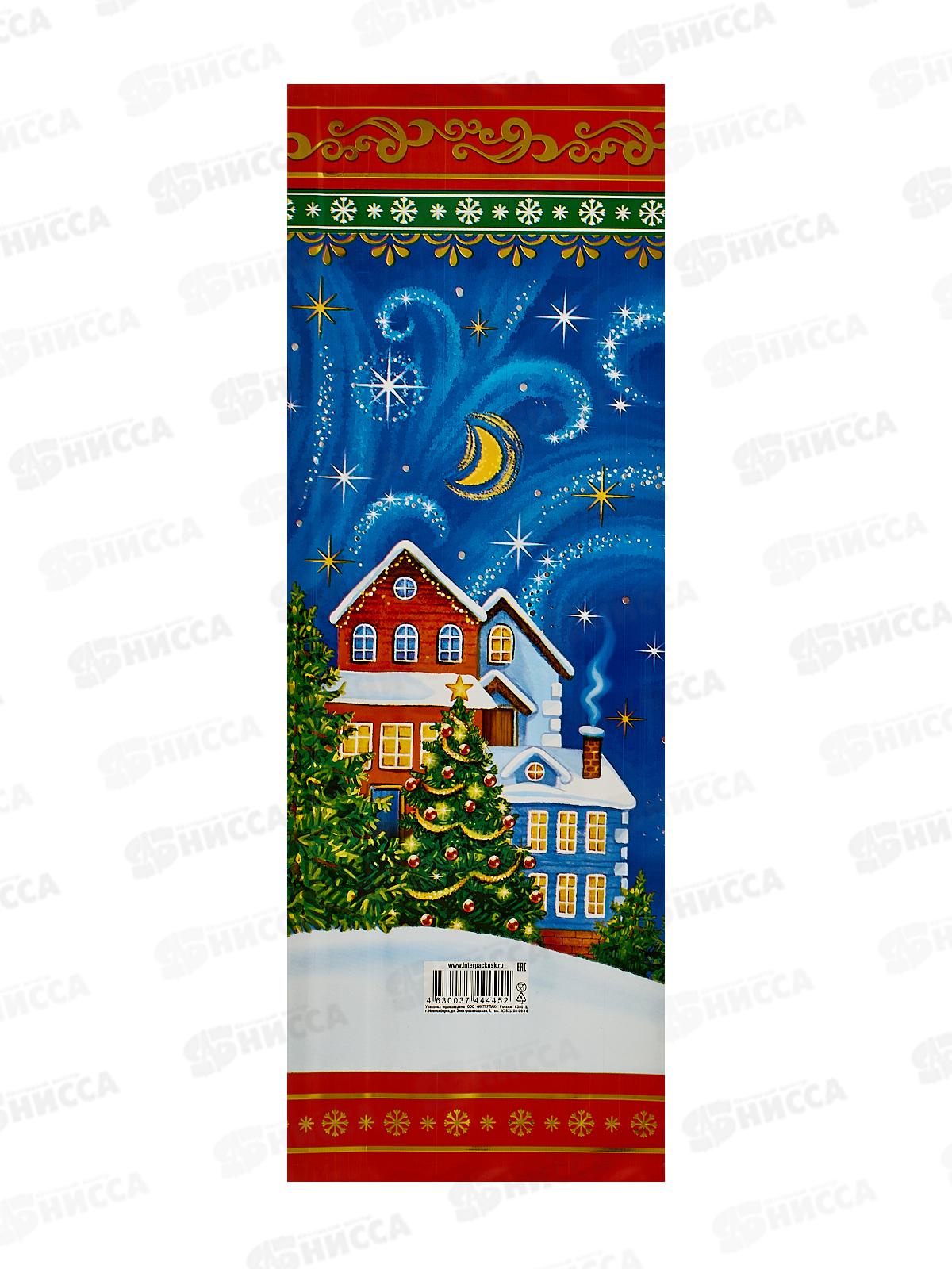 Пакет подарочный (13,5+2*3)*38/60 мкм Салазки *50/500