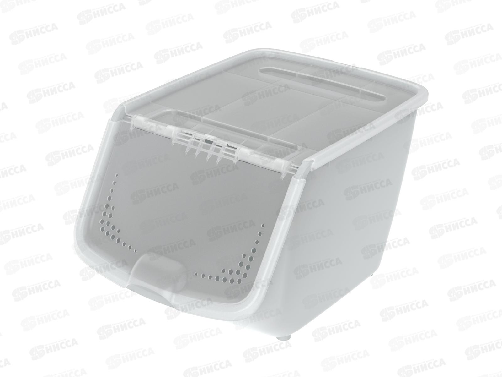 Контейнер универс. с крышкой 10,5л серый, АП 771 (337х238х217мм)