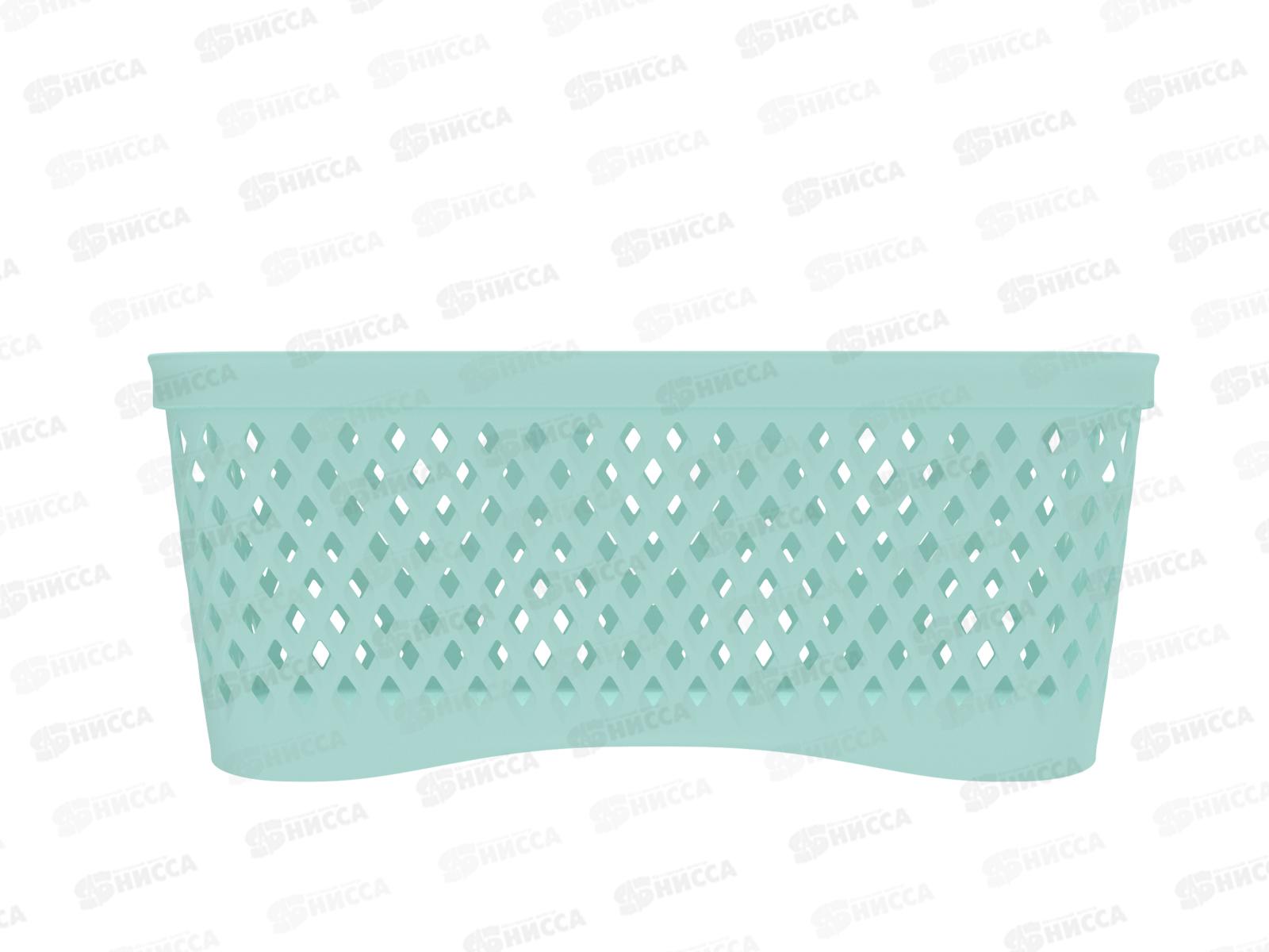 Корзинка &quotРомбики&quot М мята, АП 463  (290х210х120мм)
