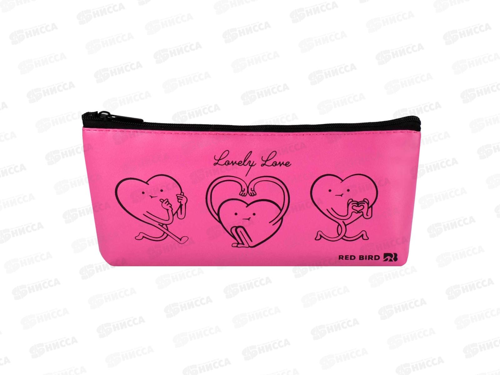 Пенал ФЕН Сердца , 20*8*3см, шелкограф. молн., 62666 *25