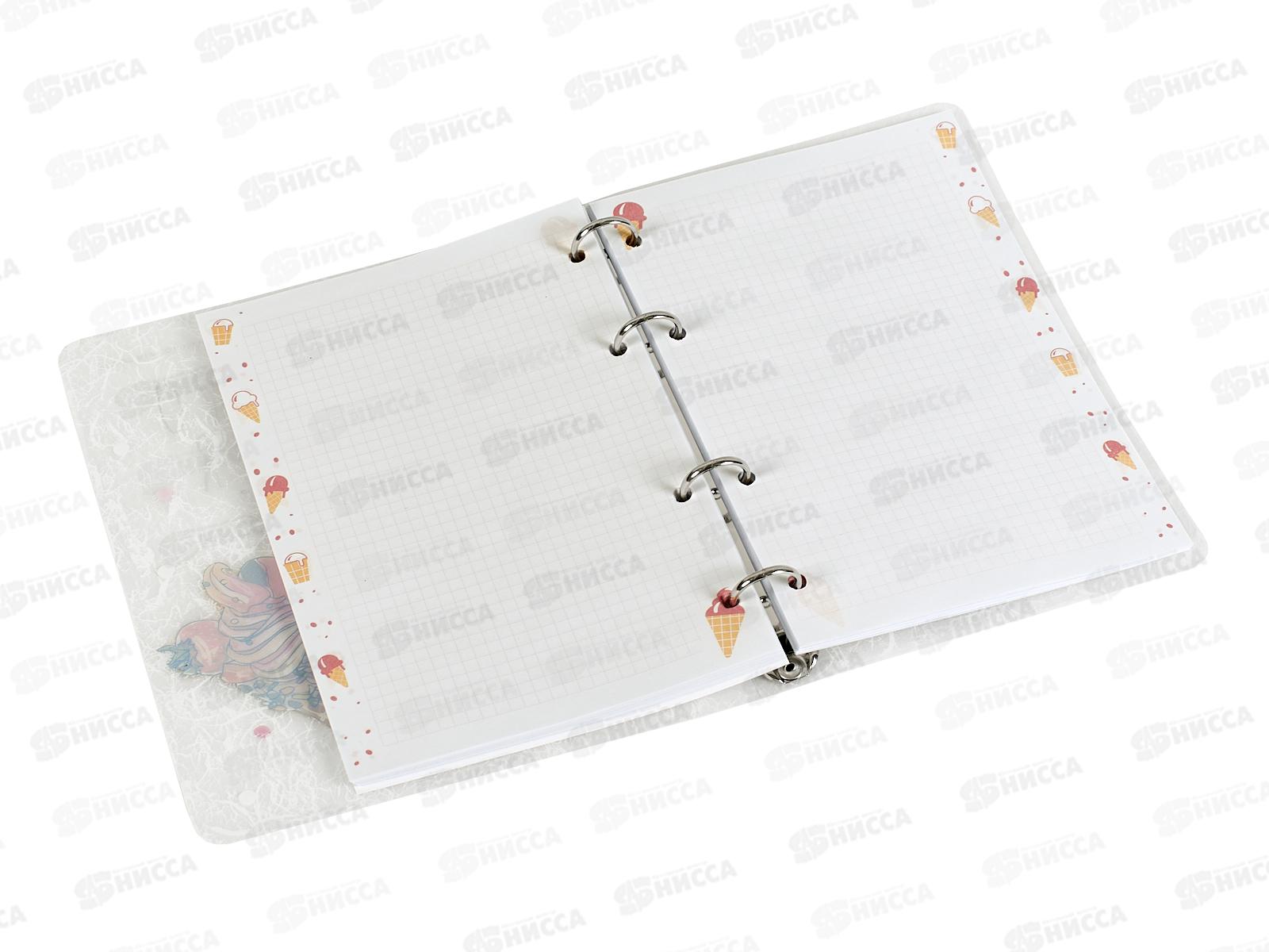Тетрадь 80л кл. АЛЬТ Мороженое, на кольцах 7-80-633/04 *16