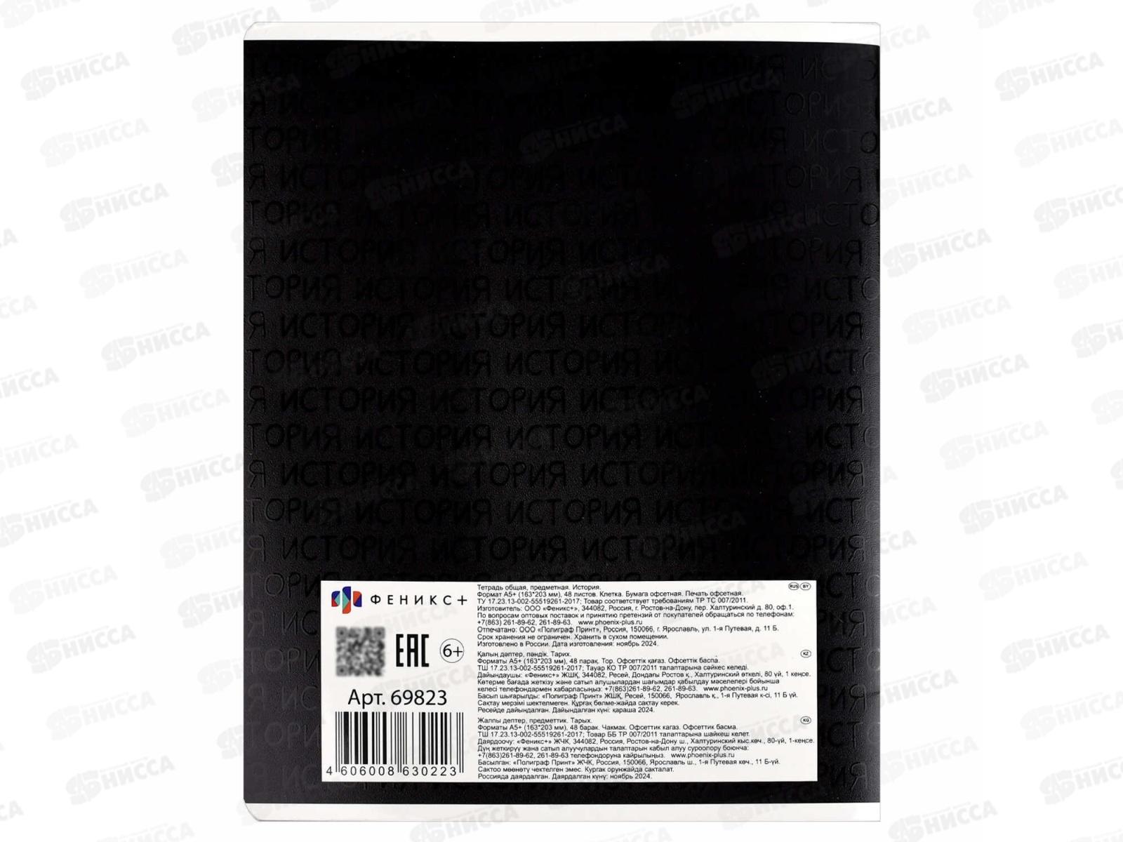 Тетрадь 48л кл. ФЕН Коты мемы. История, 69823  *16/48