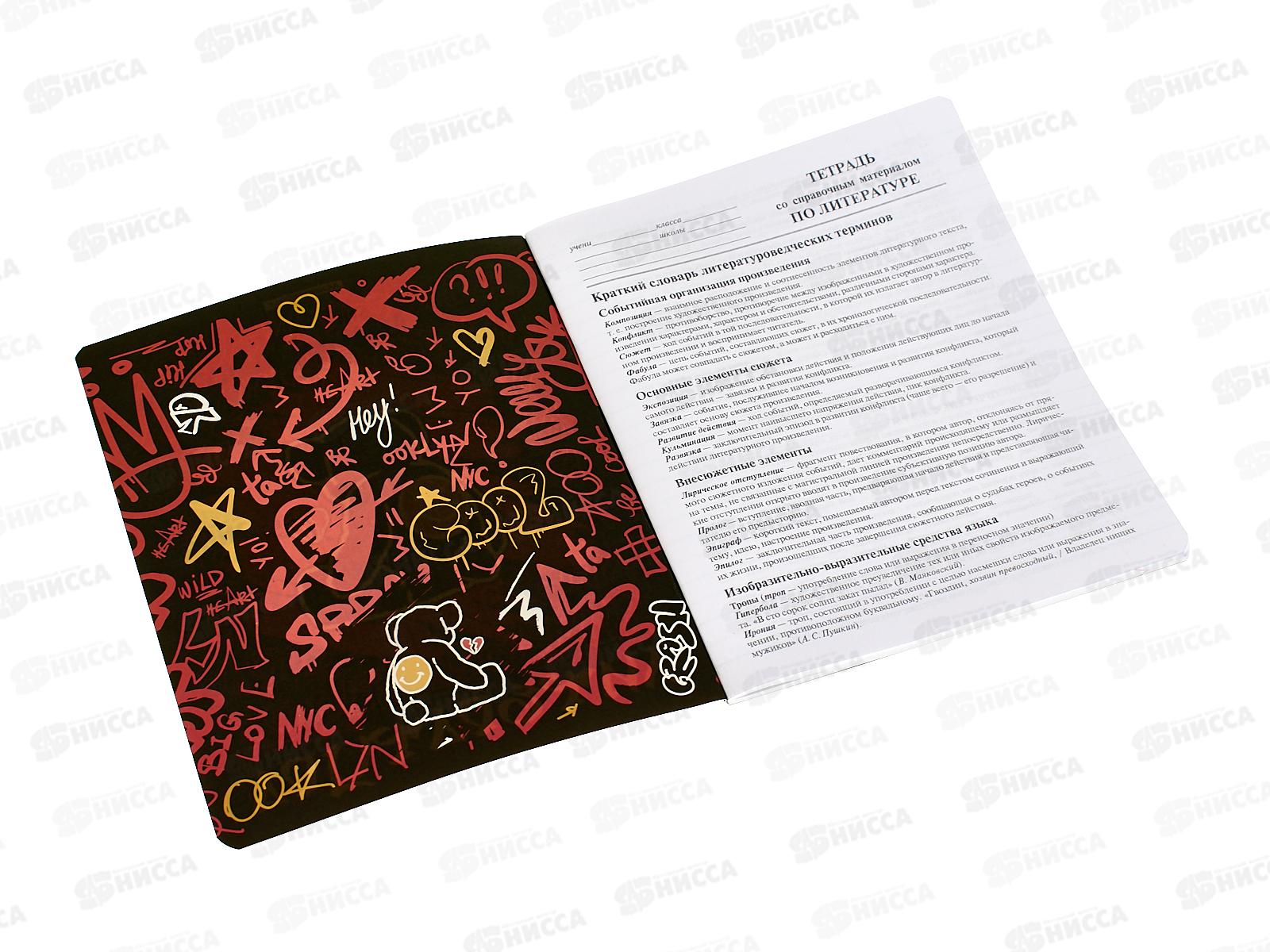 Тетрадь 48л лин. АКАД Мишки. Литература,  EAC-15582 *20/60