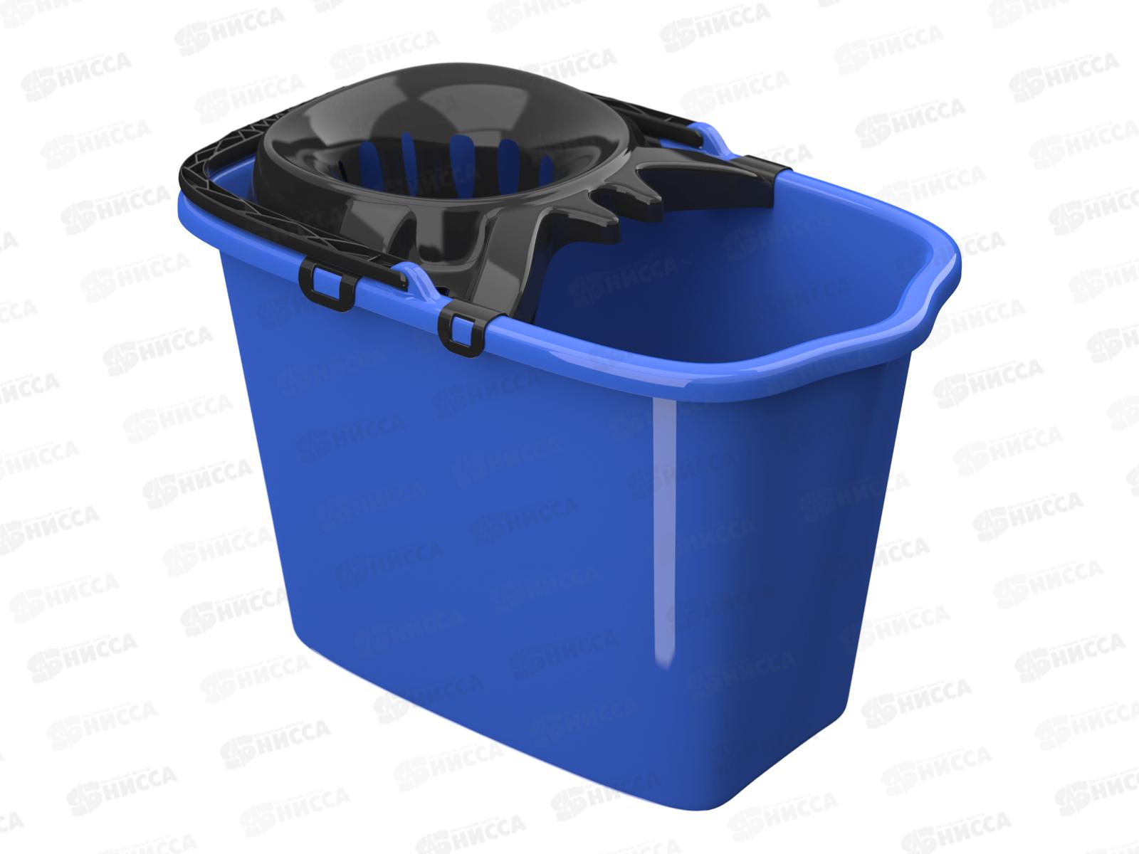 Ведро 15л (МОП) прямоугольное со сливом и отжимом, АП 066