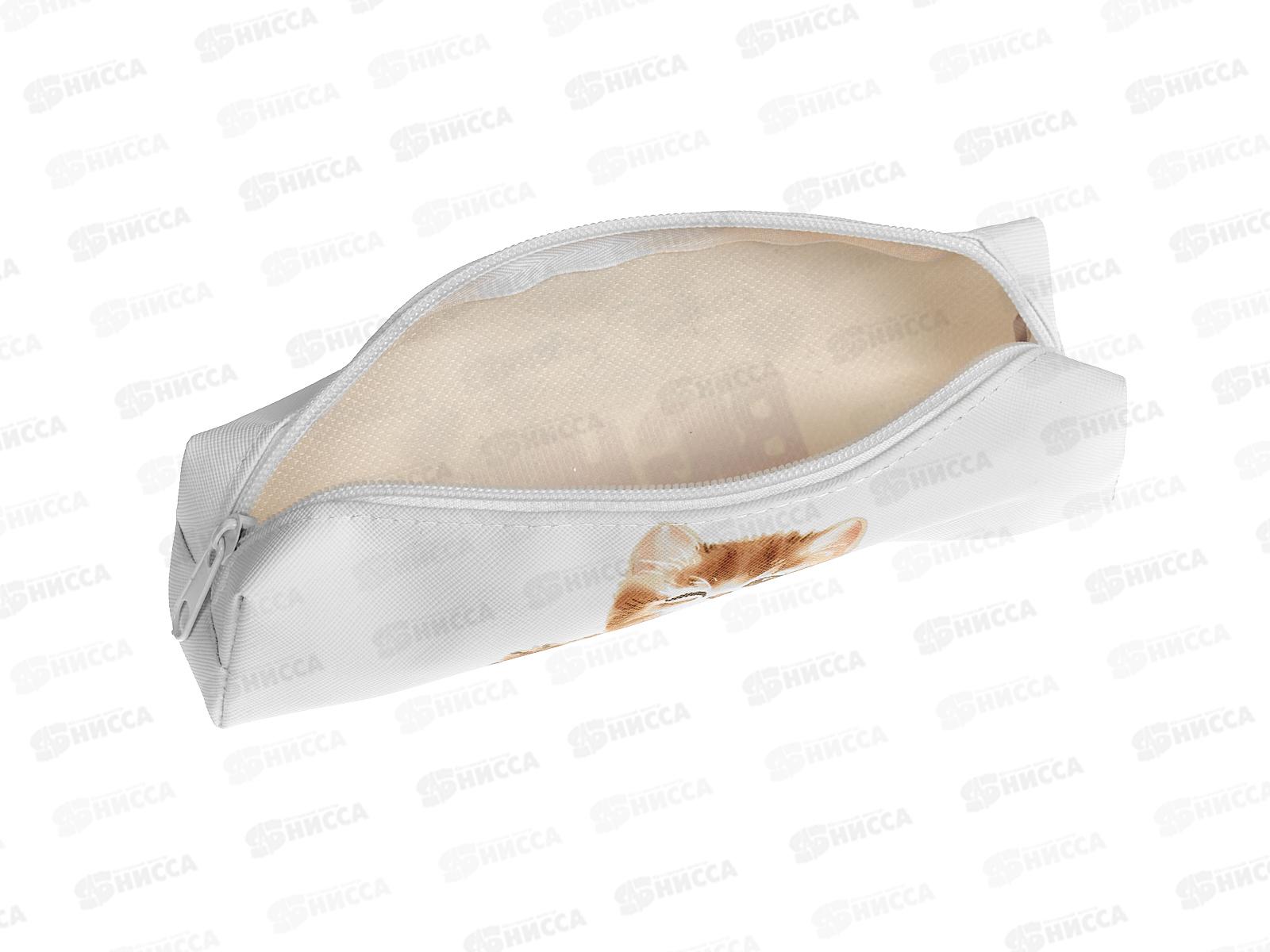 Пенал-тубус Creativiki Котенок 200*45*45  1отд. белый  ПТКР-КОТ *12