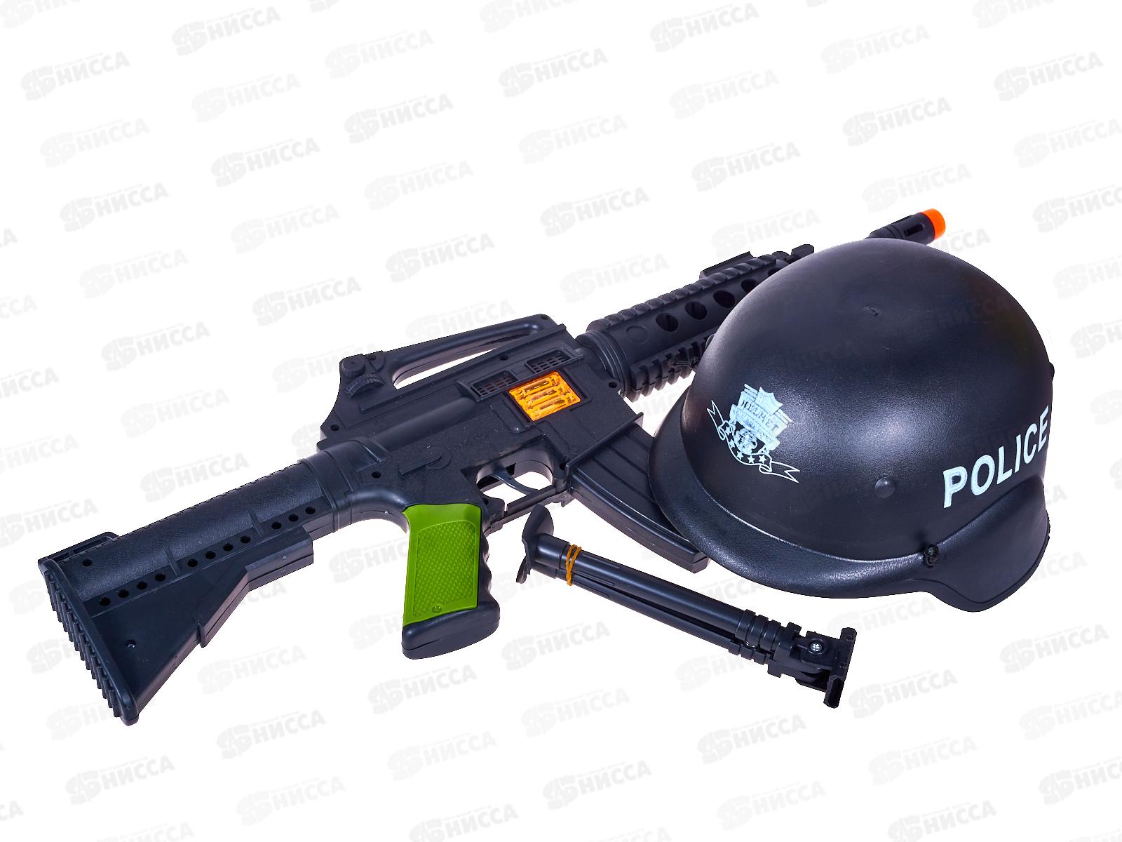 Набор оружия (автомат+каска) 2201Y0007 в сетке