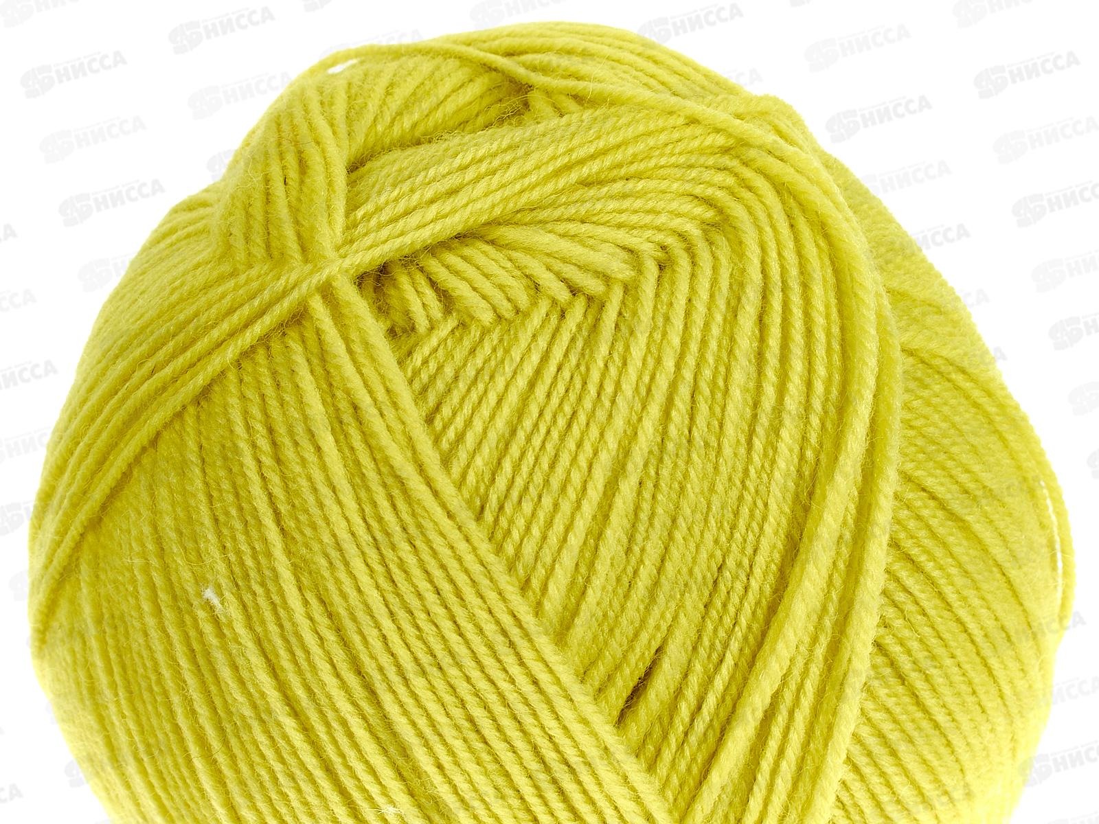 Пряжа Австралийский меринос Нез лимон 483 100г400м шерсть 95% акрил 5%