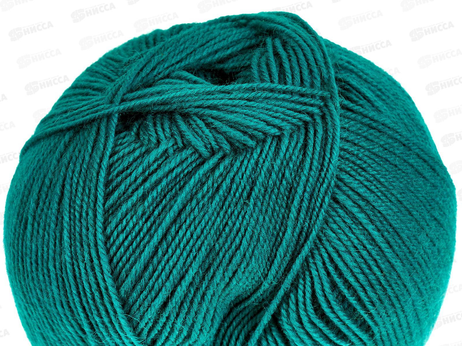 Пряжа Австралийский меринос Изумруд 335 100г400м шерсть 95% акрил 5%