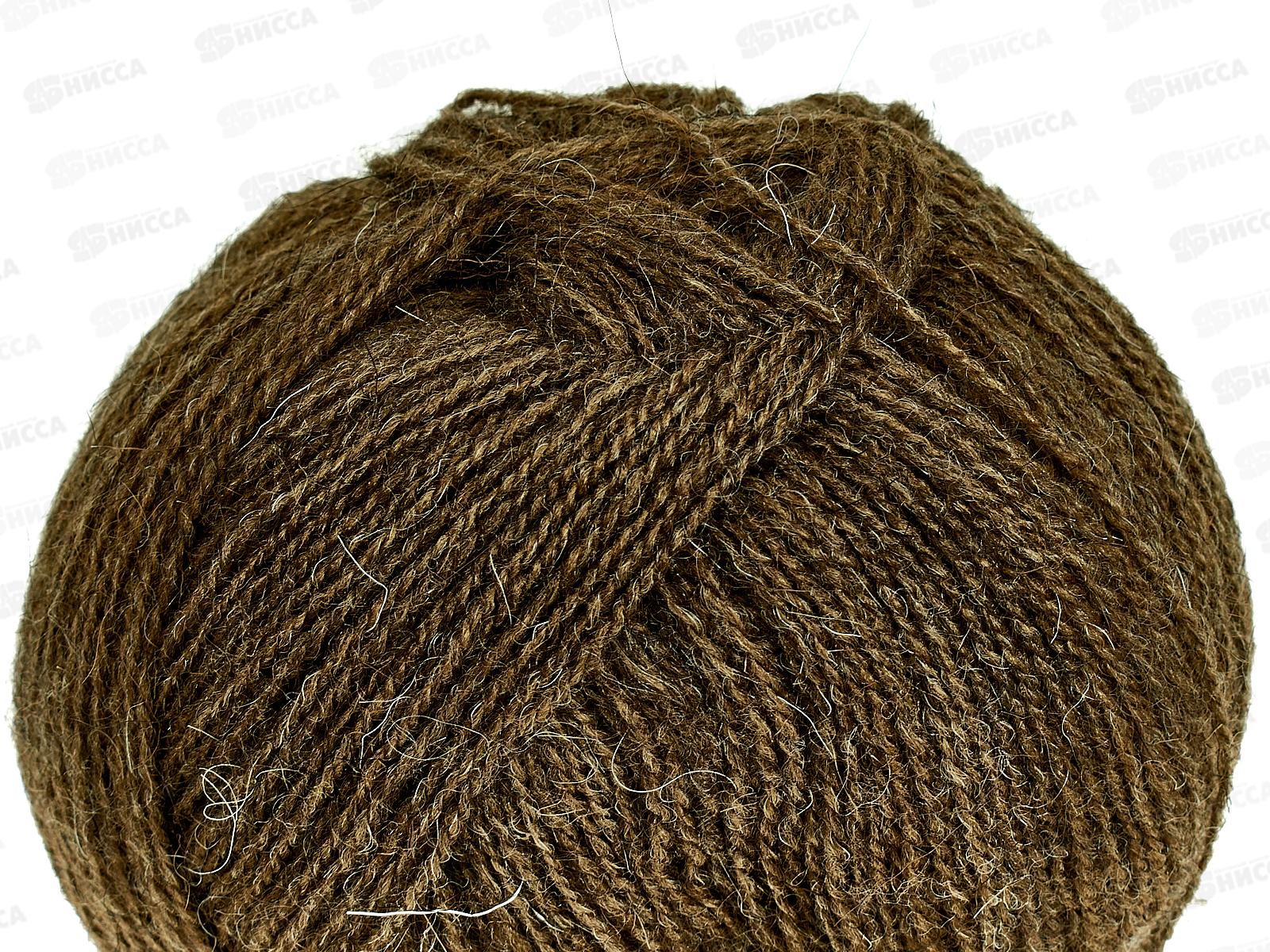 Пряжа Верблюжья каштан шер/акр 100гр 600м 62