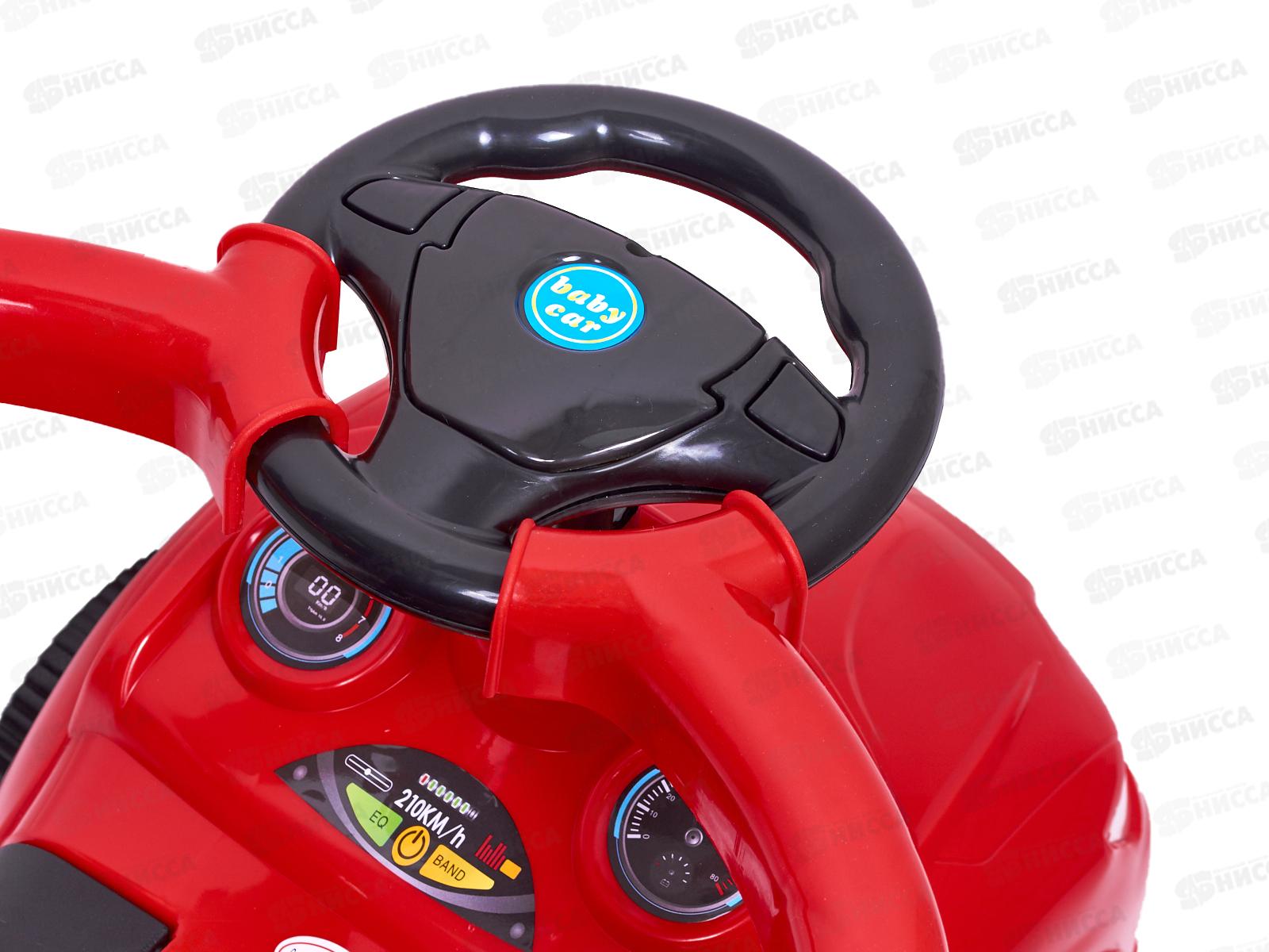 Каталка-толокар №901-1 с родительской ручкой свет, звук, коробка 60*29*29