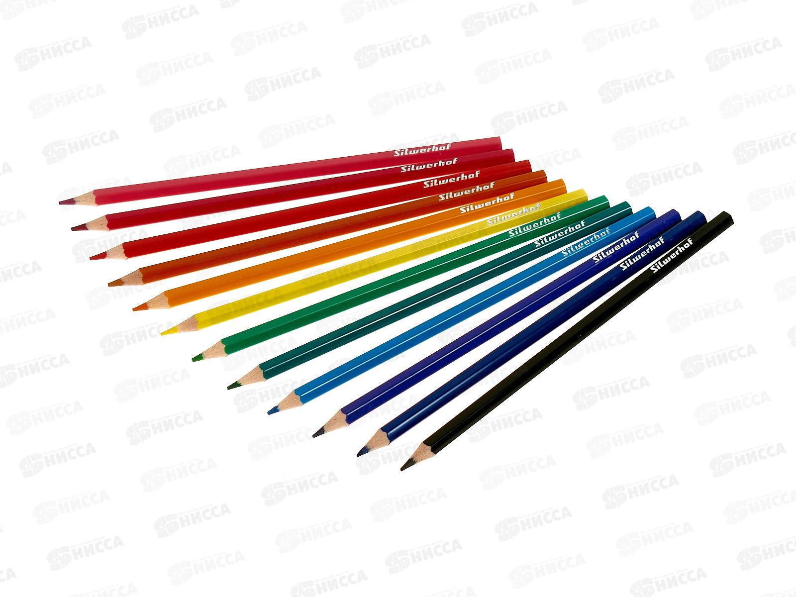 Карандаши 12цв SILWERHOF Eco шестигран.,к/у 2061123 *12/240