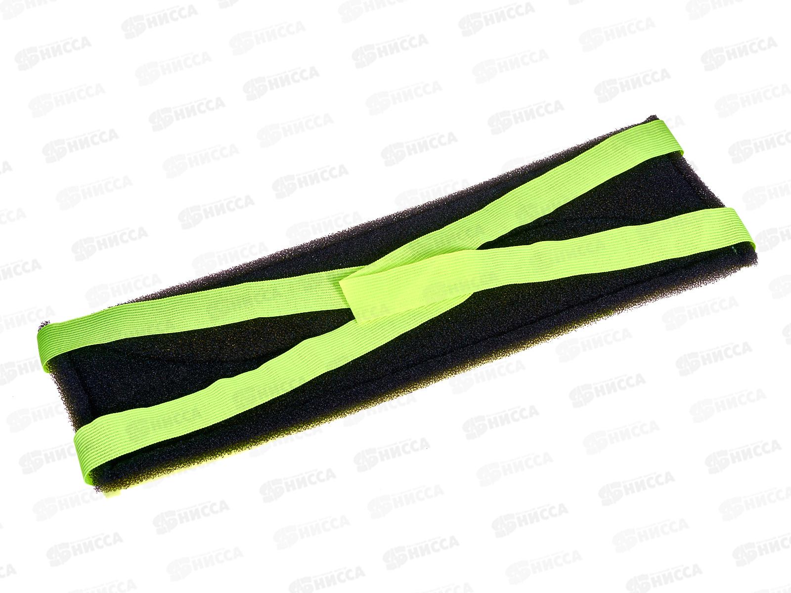 Мочалка жестко-мягкая банная Карамель с черным поролоном *25