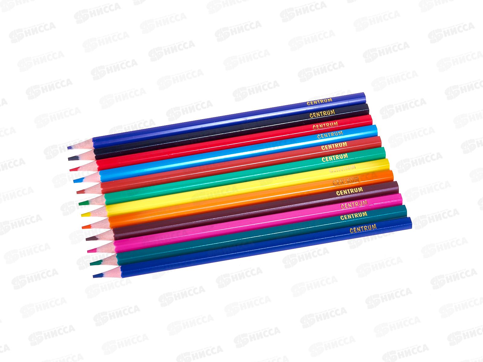 Карандаши 12цв CENTRUM Капибара, длин 177 мм., пл., 77213 *12/240