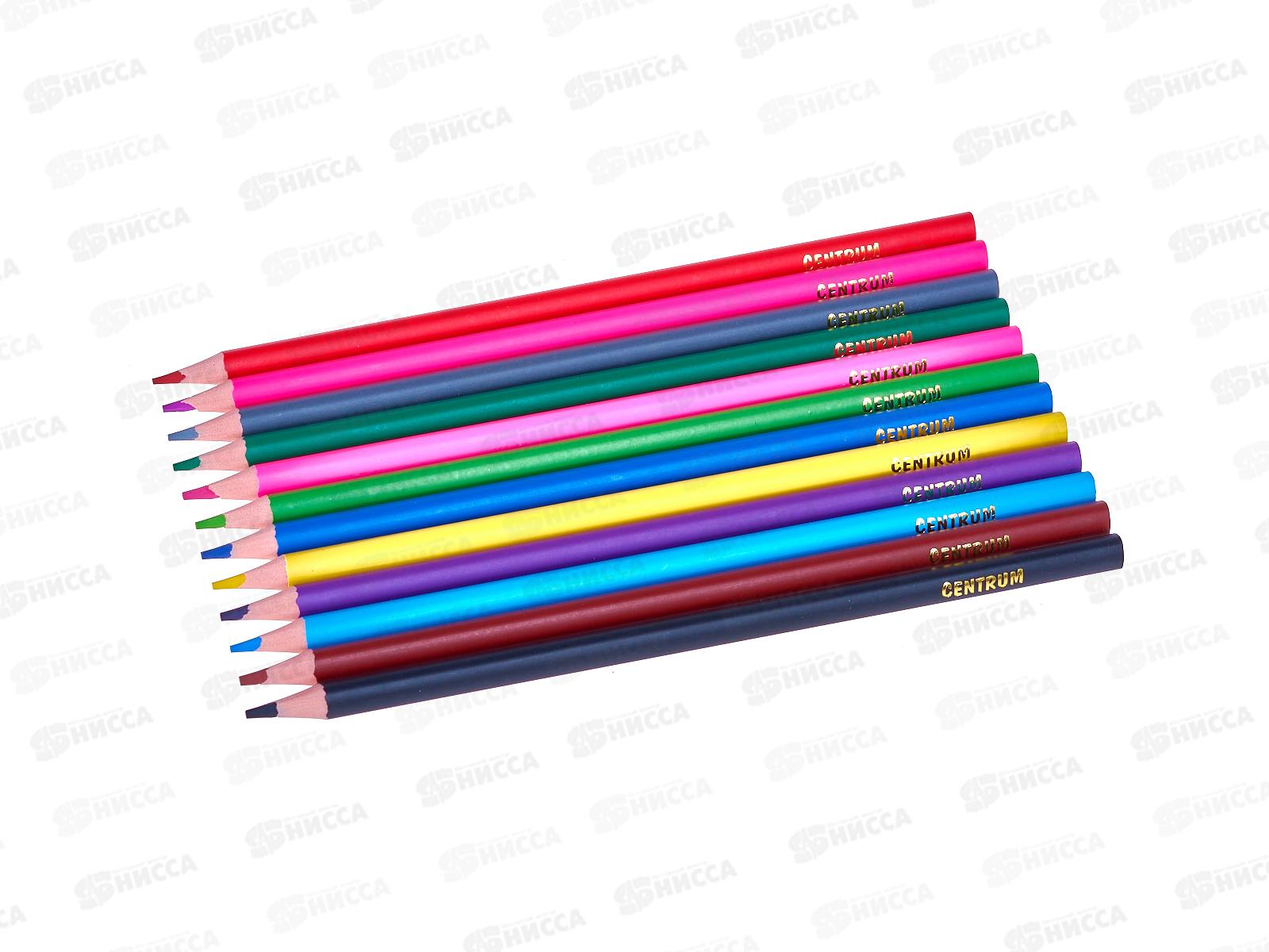 Карандаши 12цв CENTRUM Мишка, длин 177 мм., пл., 86152 *12/144