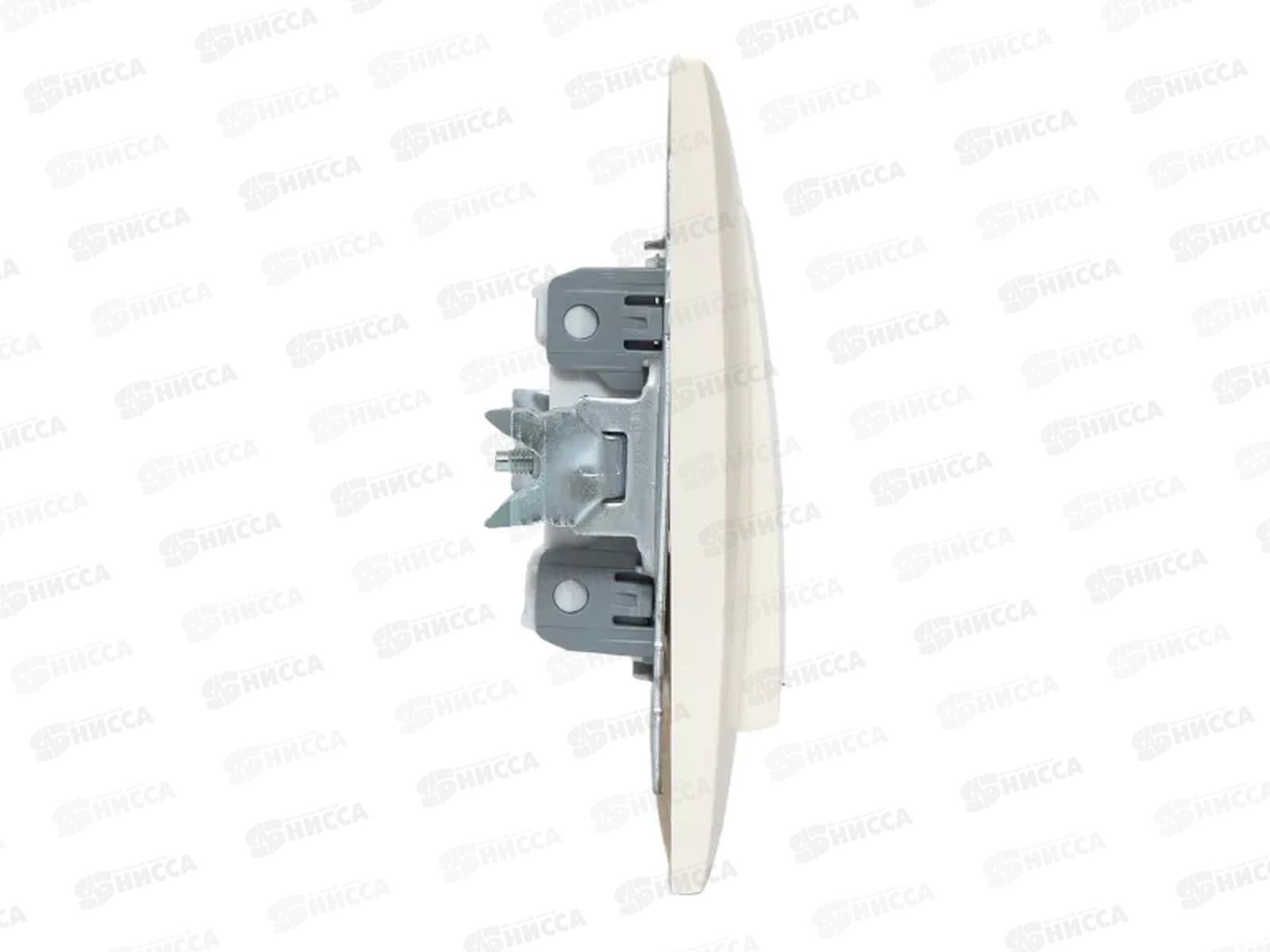 Выключатель EKF PROxima Валенсия 1-клавишный скрытой установки, 10А кремовый *10/120