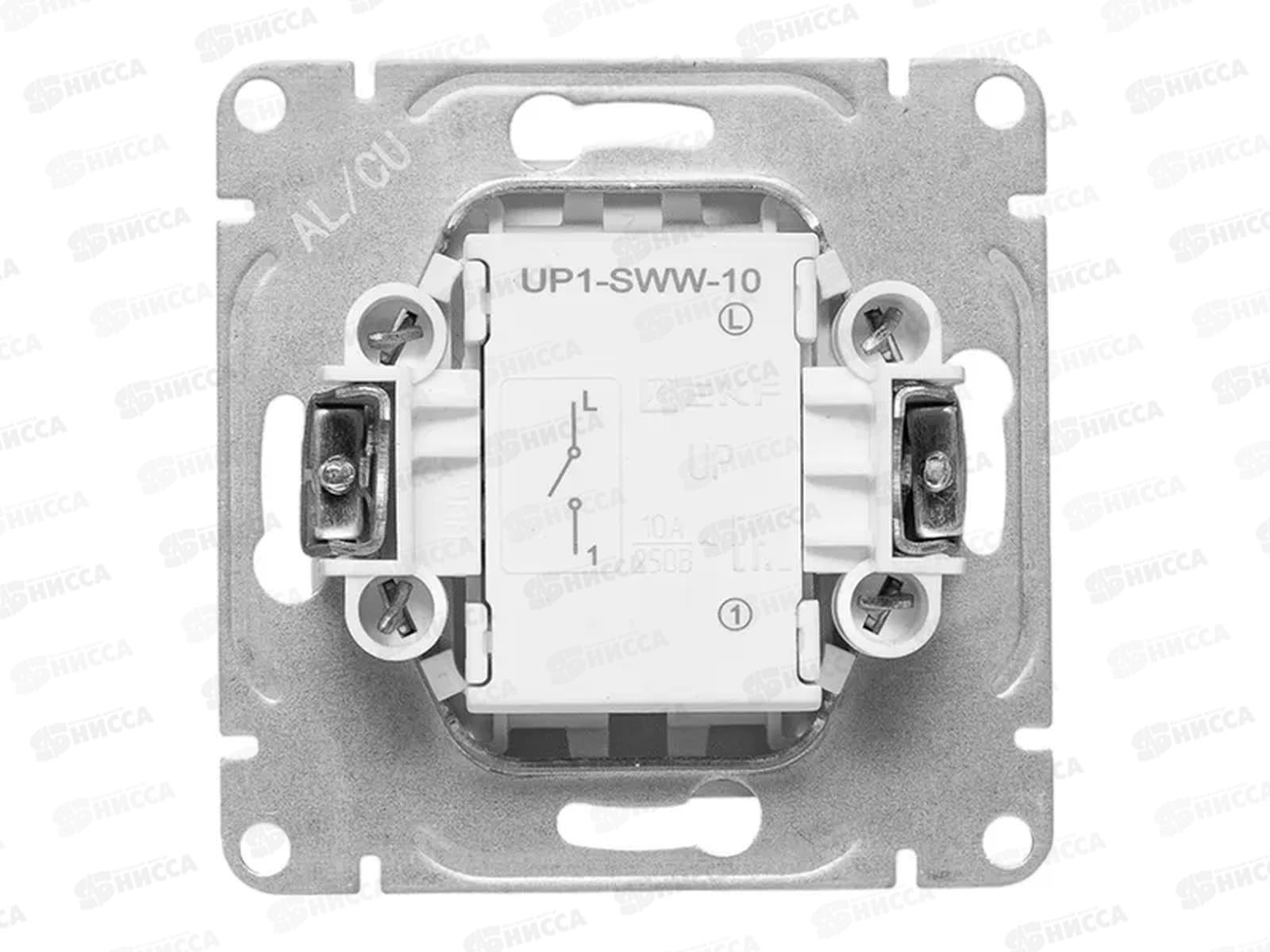Выключатель (механизм) одноклавишный, белый Эпика EKF