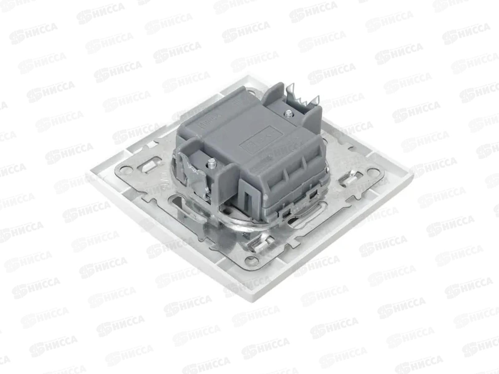 Выключатель EKF Минск 1-клавишный, скрытой установки с индикатором,10А, белый