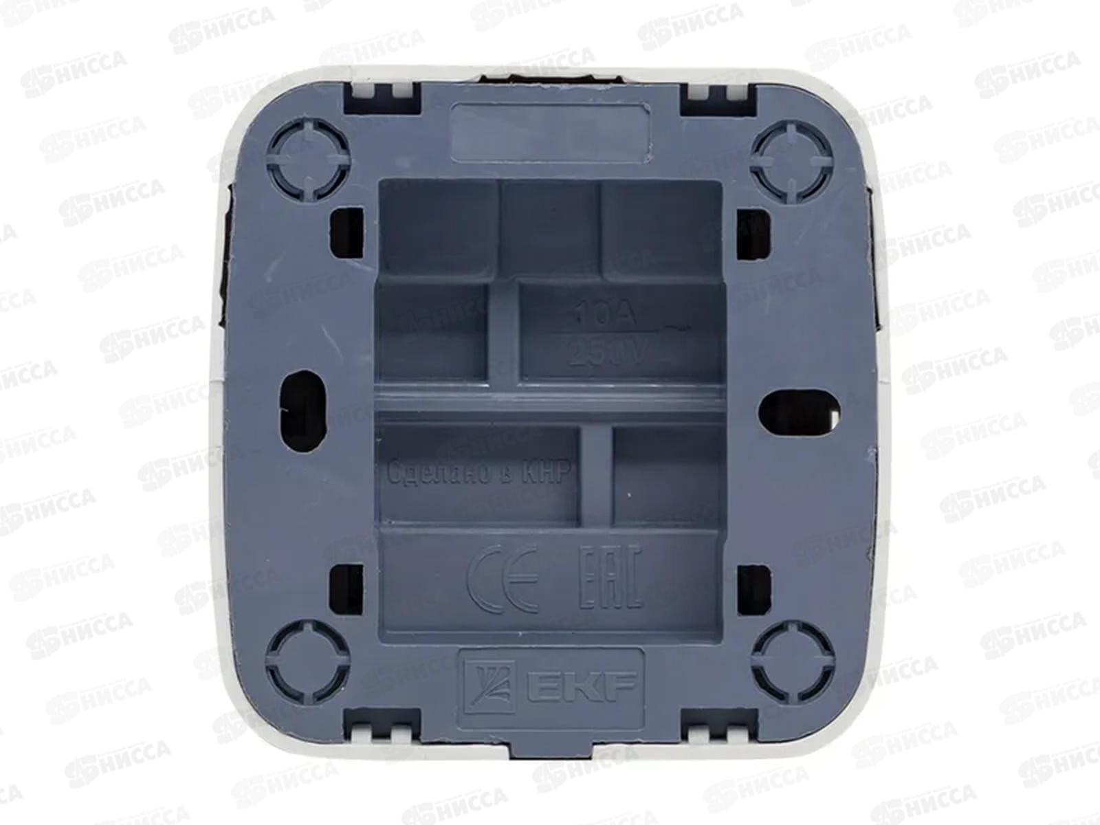 Выключатель EKF Минск 1-клавишный ОП 10А белый *10/200