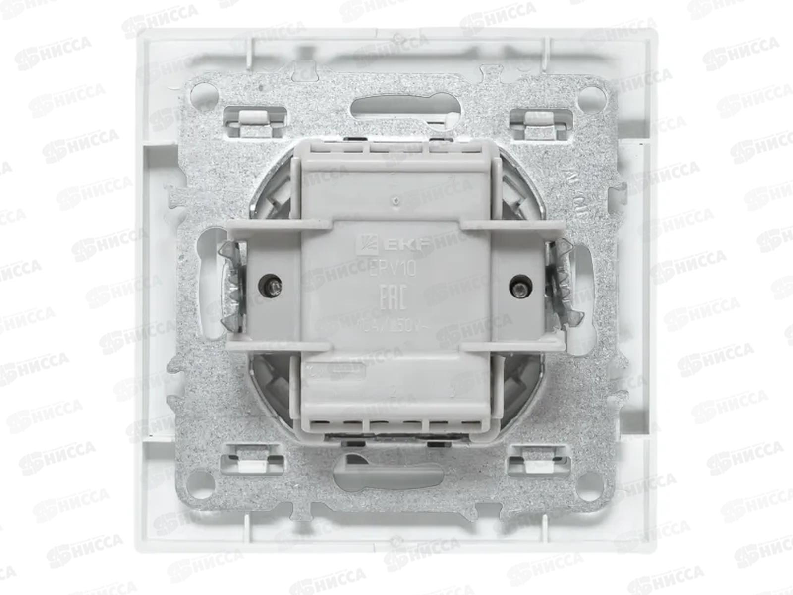 Выключатель EKF Минск 2-клавишный скрытой установки, 10А, белый