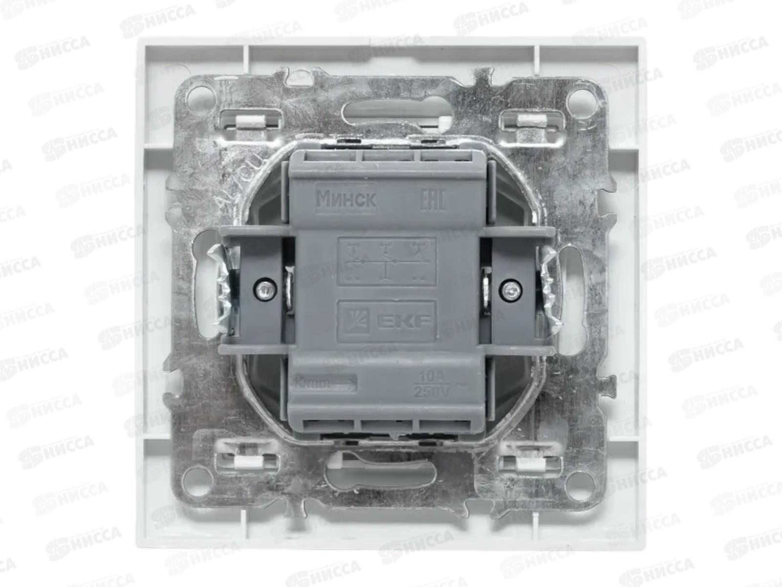Выключатель EKF Минск 3-клавишный скрытой установки, 10А, белый