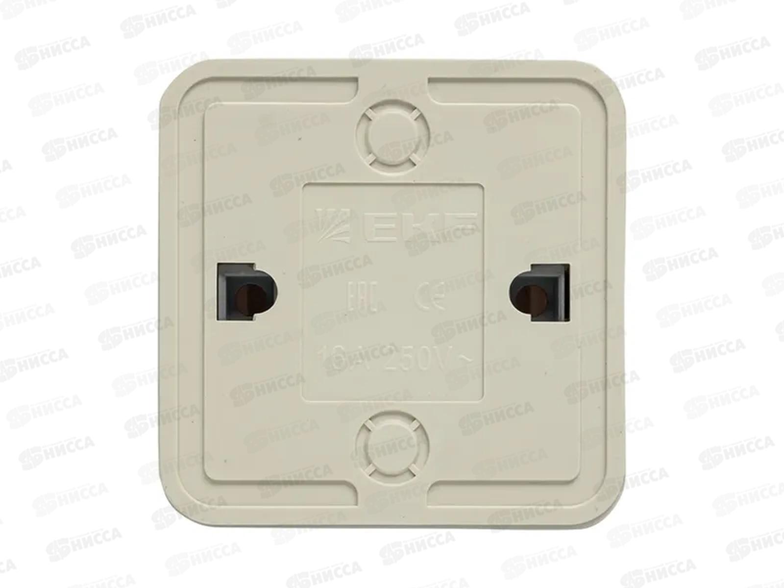 Розетка EKF Рим 1-местная 16А с заземелением, открытой уставновкибелая *10/200