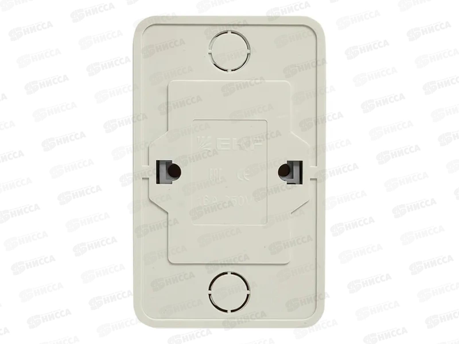 Розетка EKF Рим 2-местная 16А с заземелением, открытой уставновкибелая