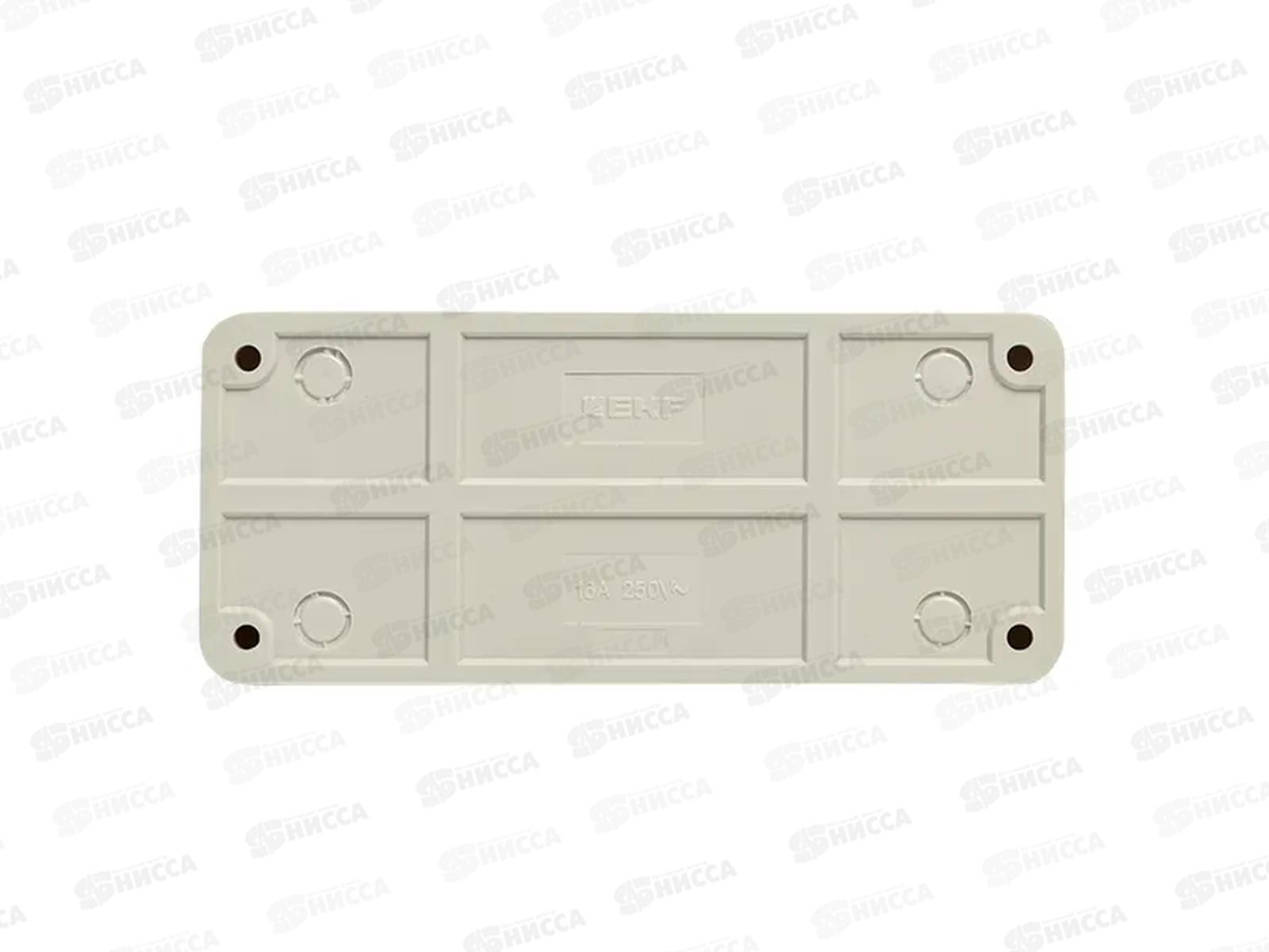 Розетка EKF Рим 3-местная 16А с заземелением, открытой уставновкибелая