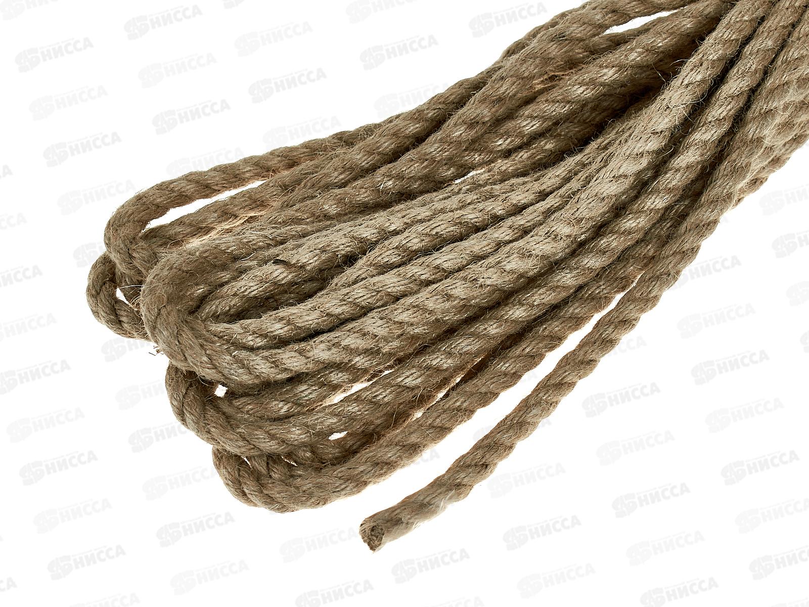 Веревка джутовая 8мм, 10 м Сибшнур*9