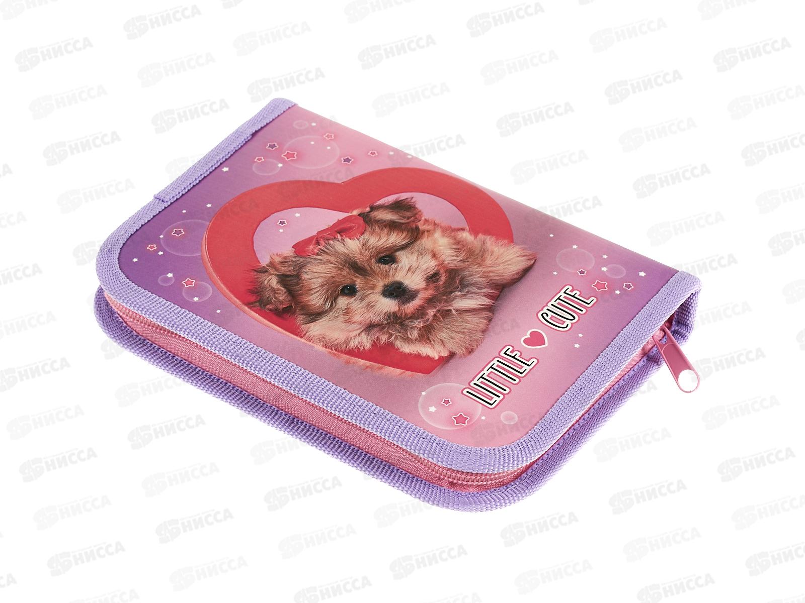 Пенал Hatber 19*13 Пушистый друг 1 отд, молн.44039 *12
