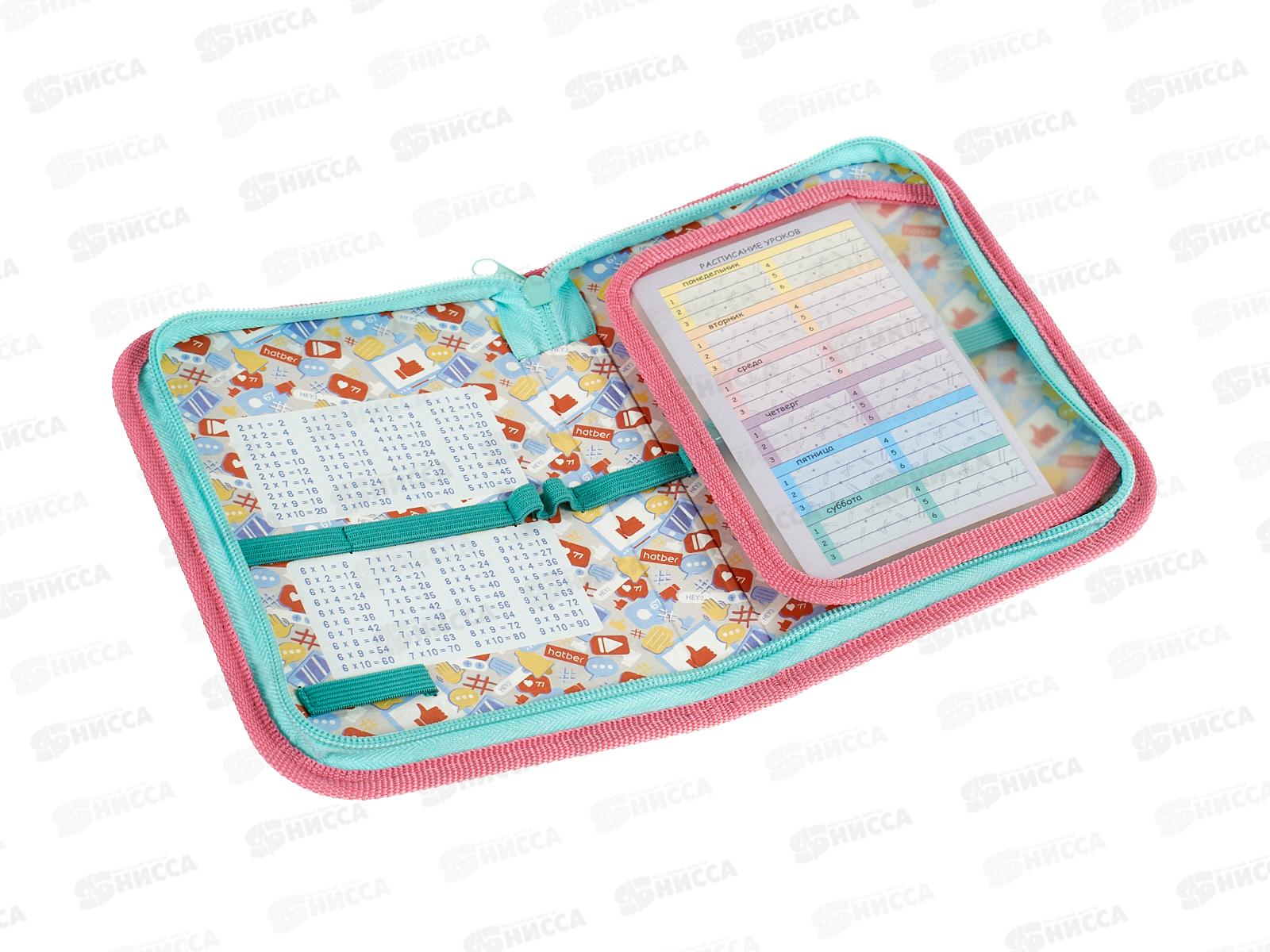 Пенал Hatber 19*13 Милый котик 1 отд, молн.46057 *12