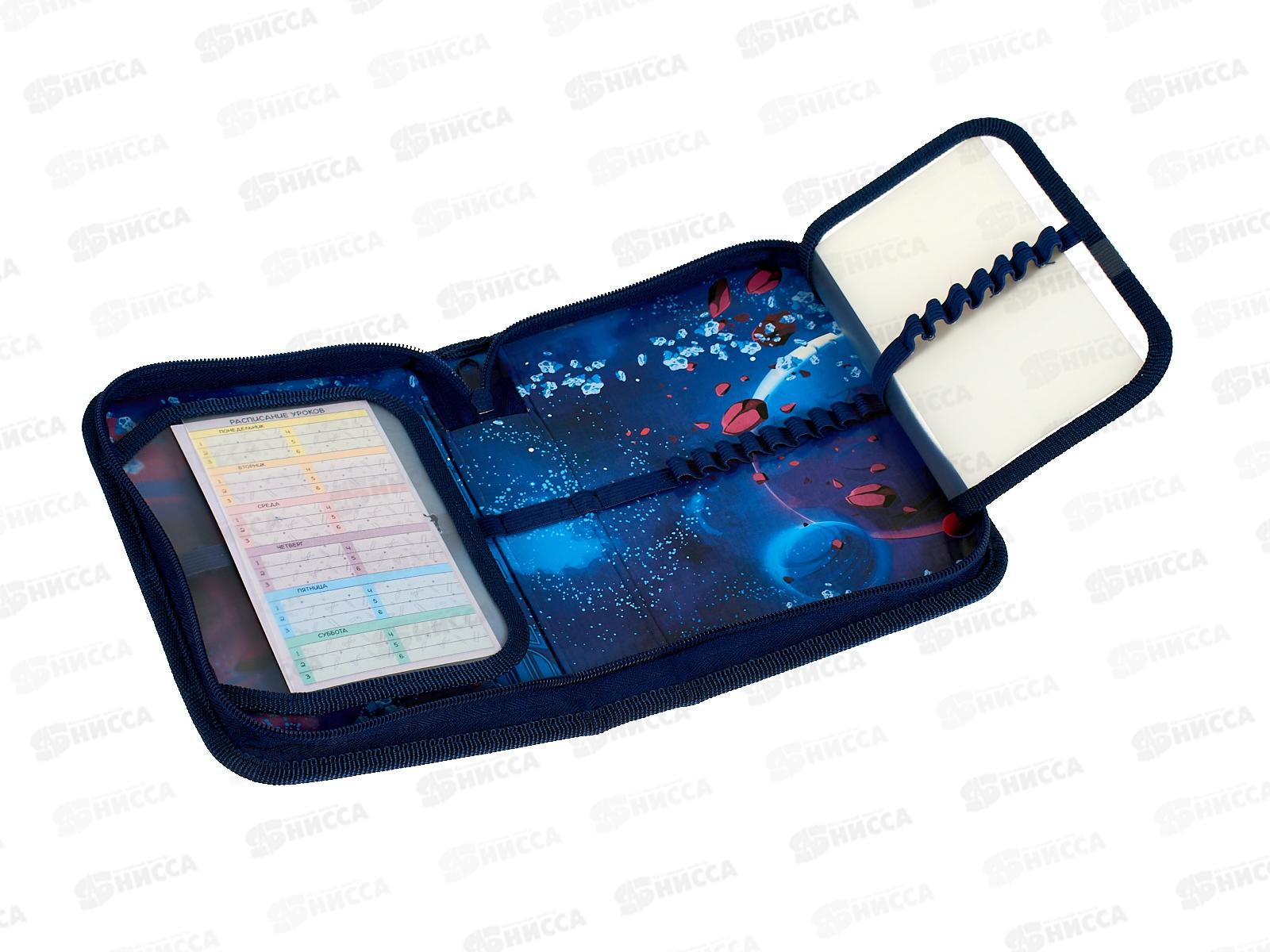 Пенал Hatber 200*140мм Вселенная 1 отд, молн.74288 *12