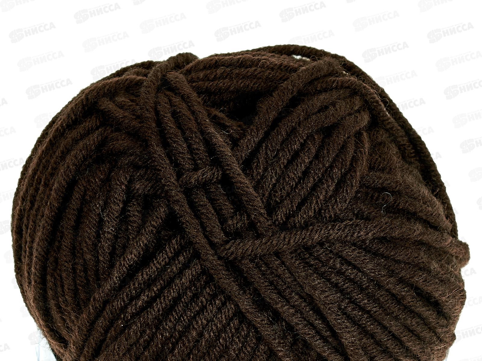 Пряжа Зимняя премьера 251 коричневый 100г150м шерсть50% акр50%