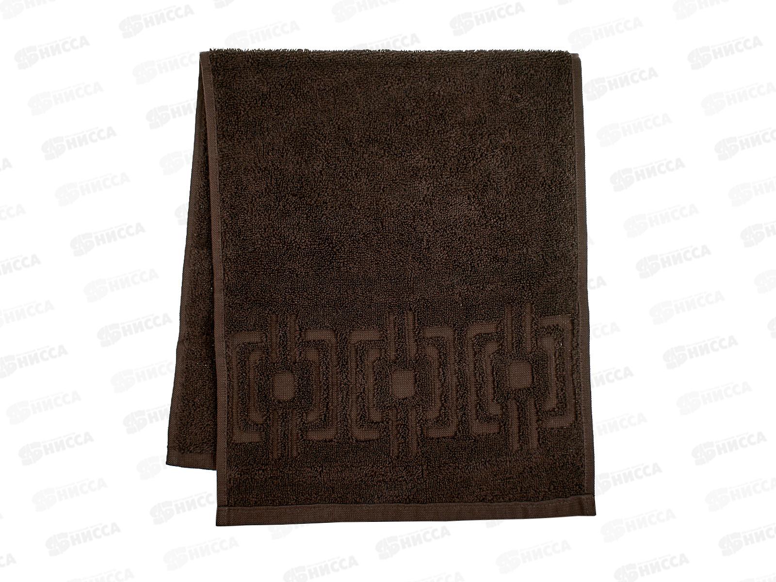 Полотенце махровое 30*70 ПЛ-2701-06355 с-1 Rhoder 19-1420 коричневый