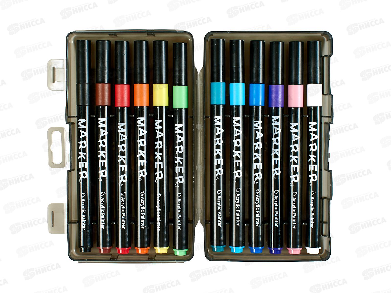 Маркеры MAZARI Lumo акриловые 12цв, M-15231-12 *60