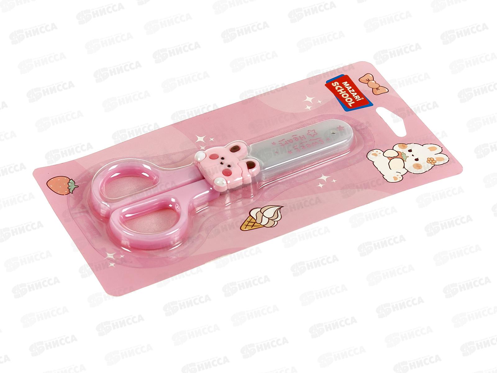 Ножницы дет. MAZARI M-5641 123мм, пл.лезвия, асс.,  *28