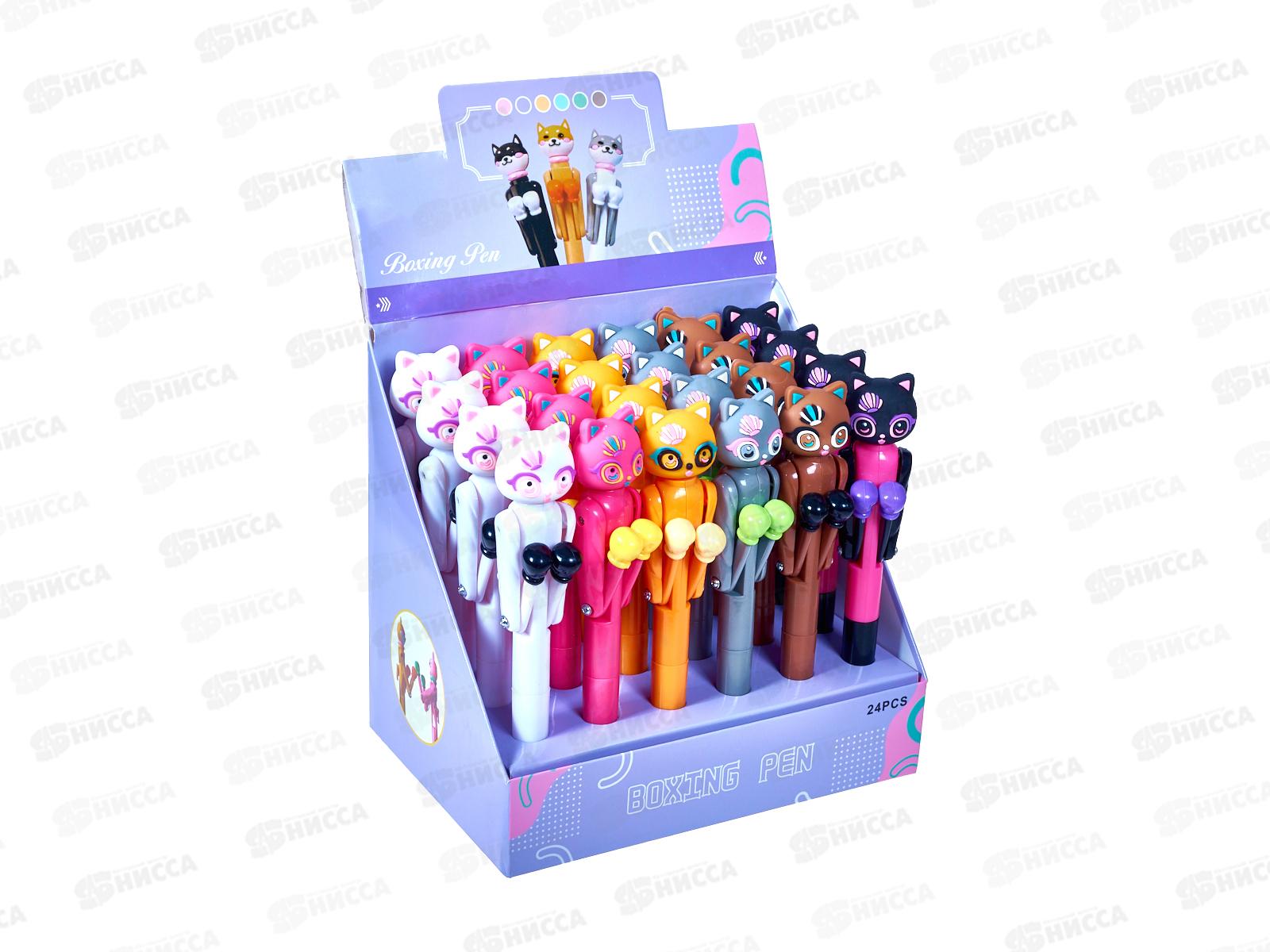 Ручка шар. MAZARI Boxing Cat синяя, 0,7 мм M-15613-70 *24