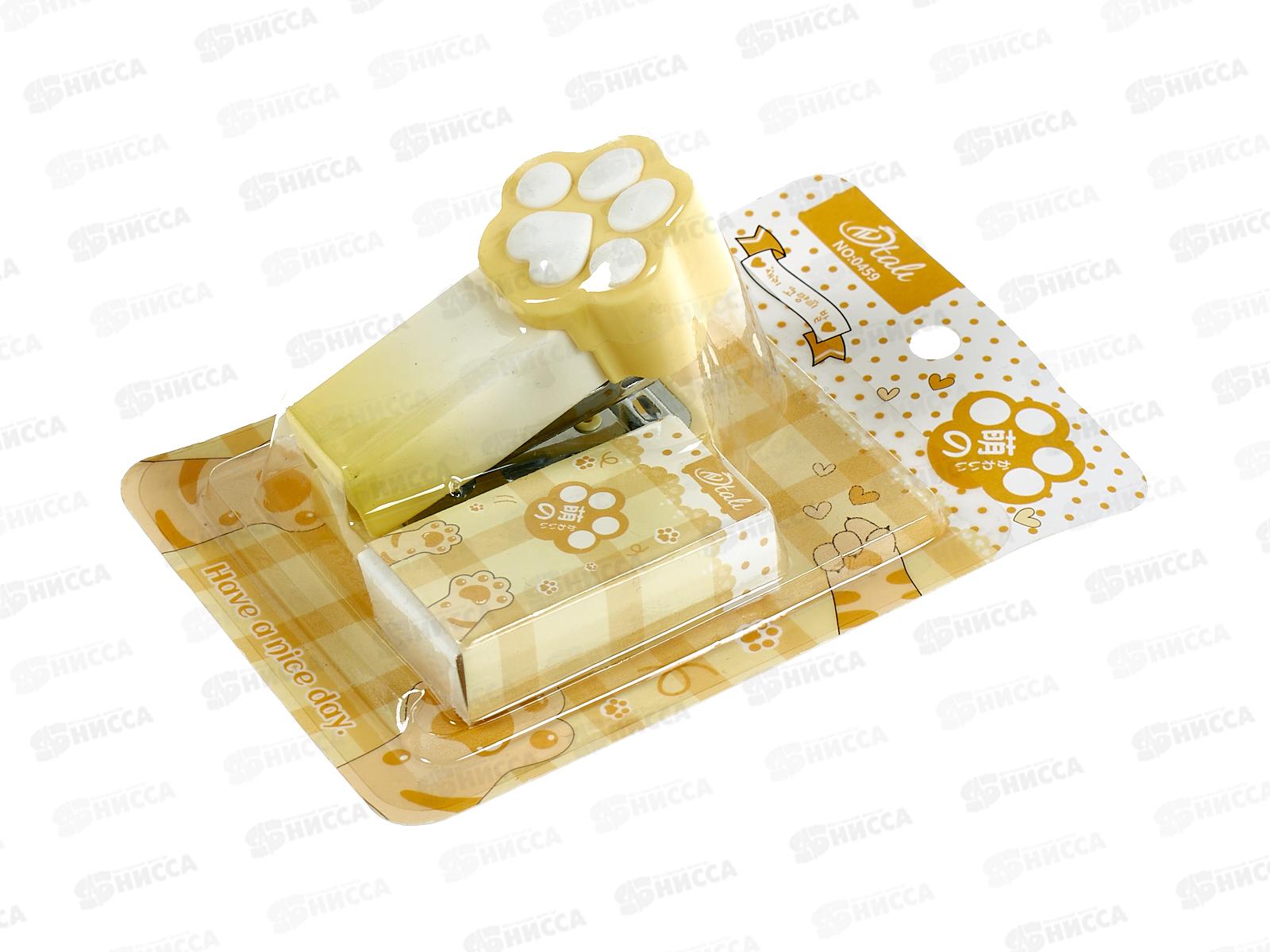 Степлер №24/6 Darvish +400шт скобы желтый DV-15154А12