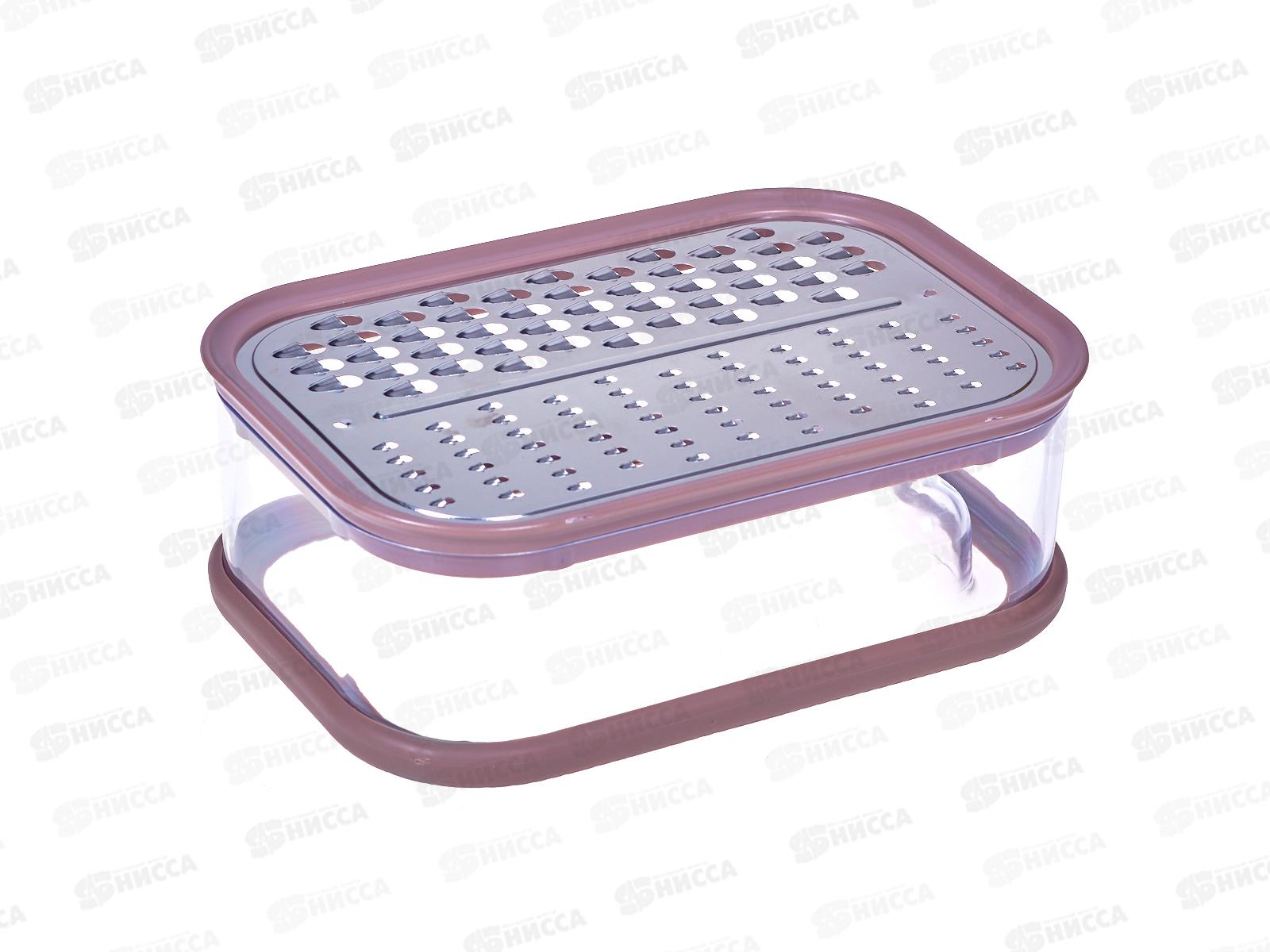 Терка 74-218 нерж с контейнером 18,8*13,5*6,6см Linea Presto