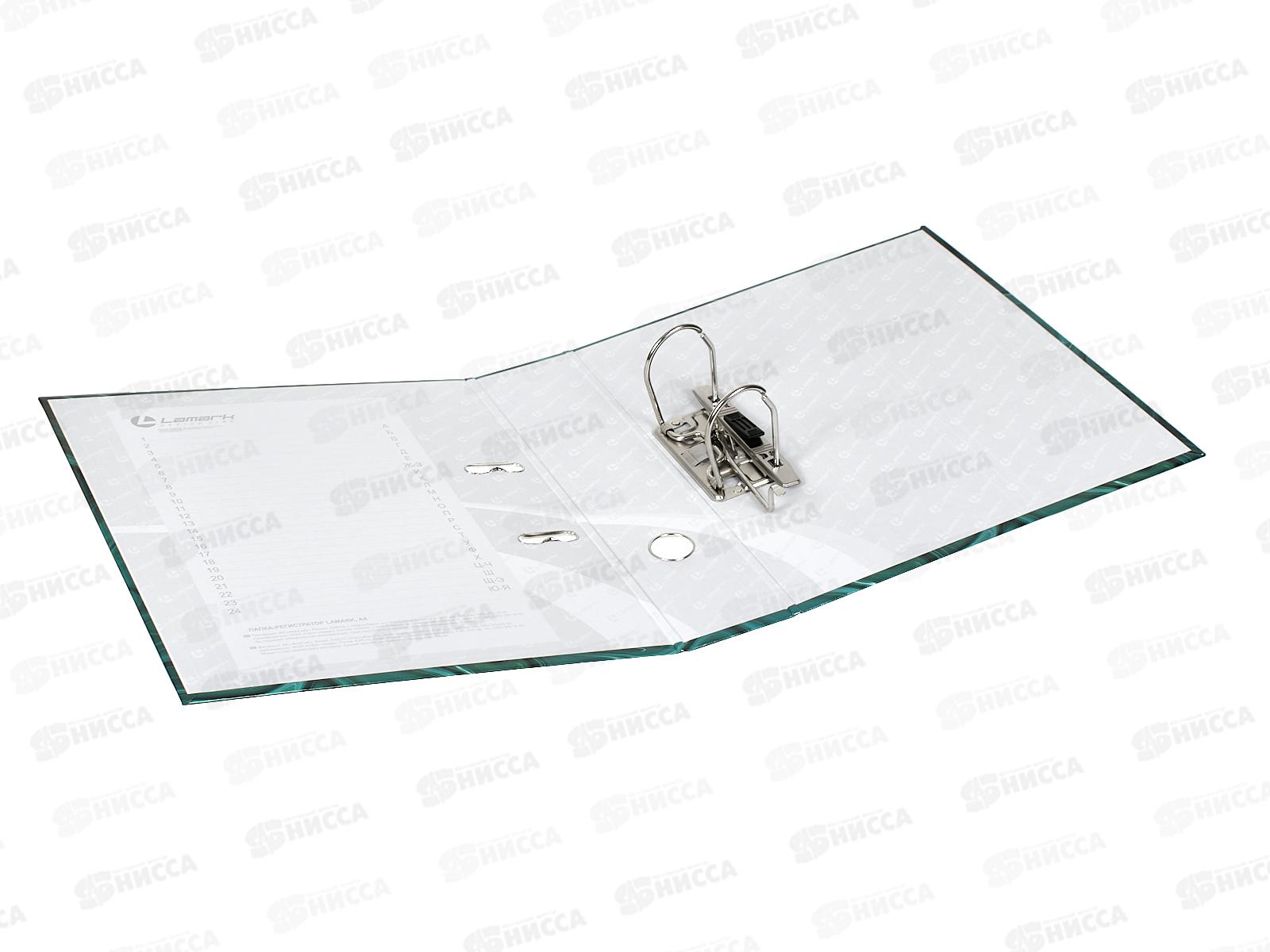 Регистратор А4 75мм LAMARK зеленый &quotКамень&quot собр., 803 *30