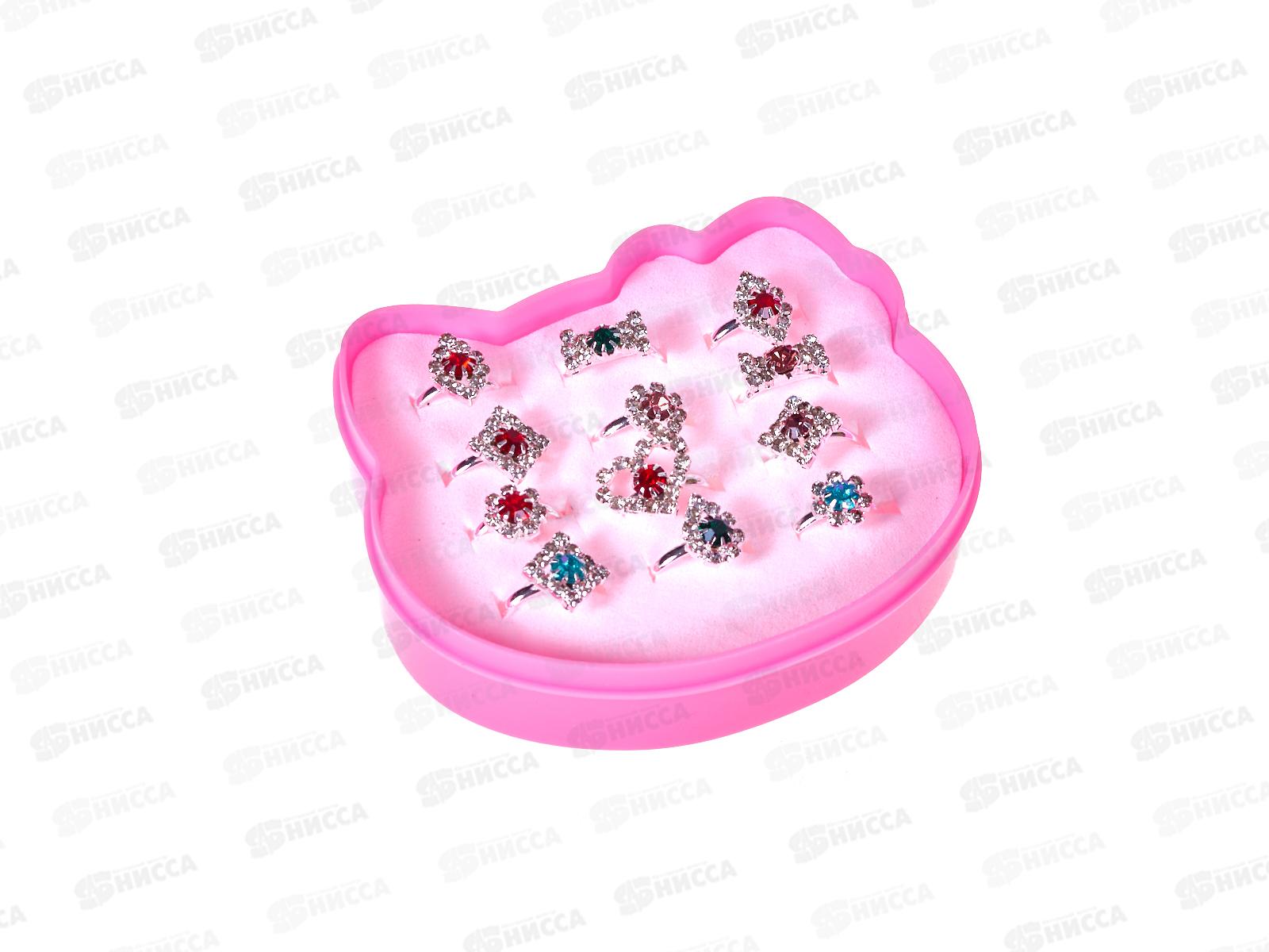 Кольцо детское жемчуг стразы в асс №2387 (упак 12шт)