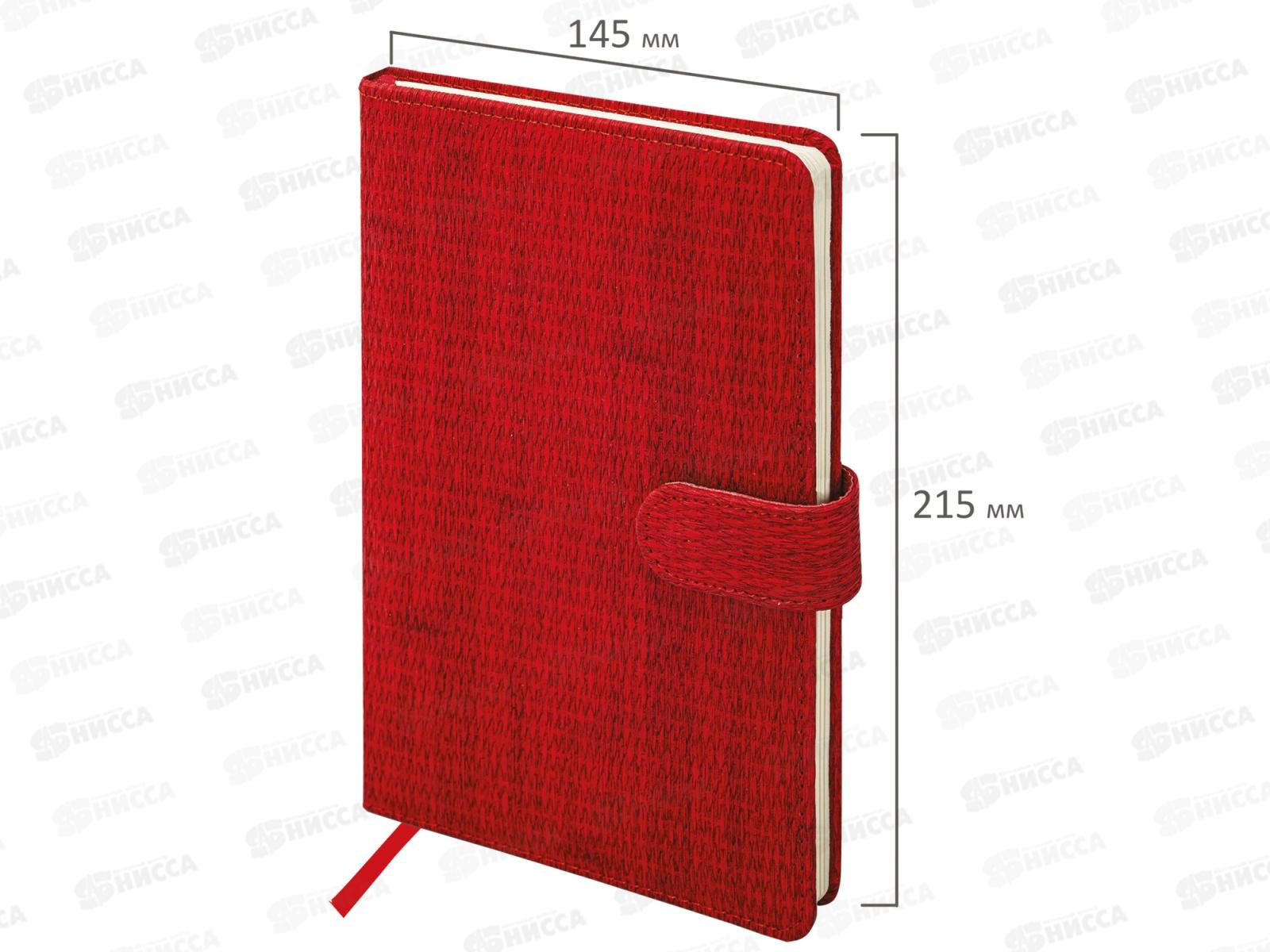 Еженедельник BRAU 2026 А5,Augustus п/кожу, красный, 117160 *10